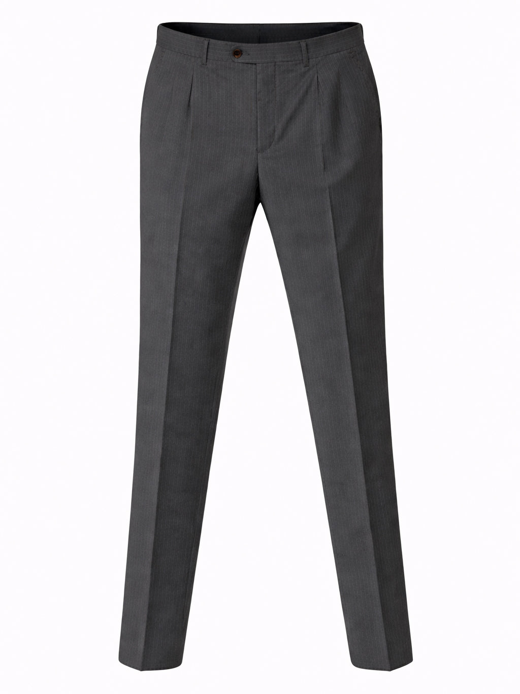 Sir Wilson Gray Striped Ermenegildo Zegna Tropical Australian Wool Business Suit