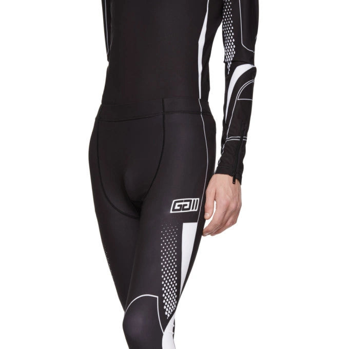 GIVENCHY Paris Black and White Sporty Men's Leggings NEW US L