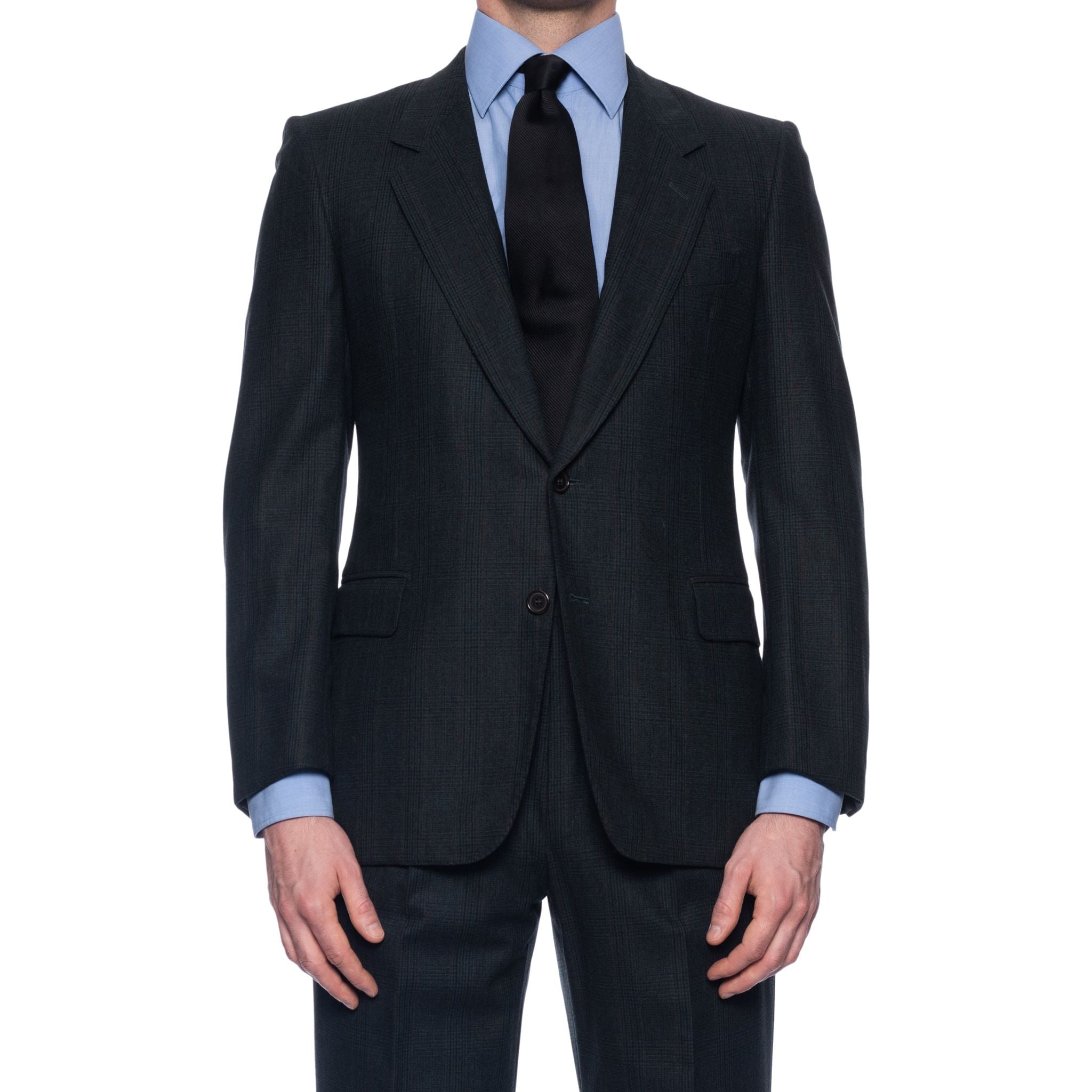 SERGIO PELLARI Green Plaid Ermenegildo Zegna Wool Suit EU 48 NEW US 38