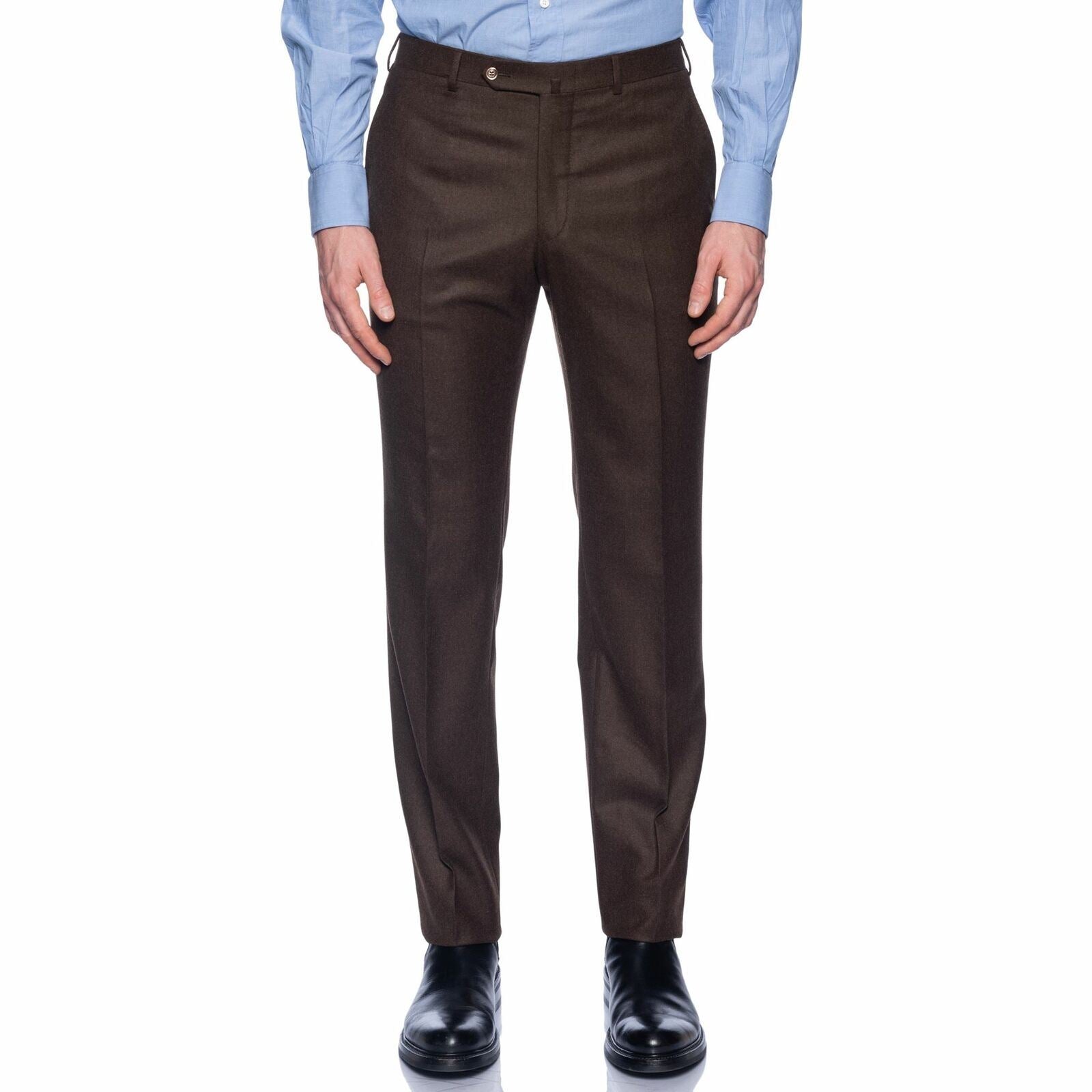 ISAIA "Sanita" Brown "Natural Black Sheep" Wool Shawl Collar Suit 48 NEW US 38