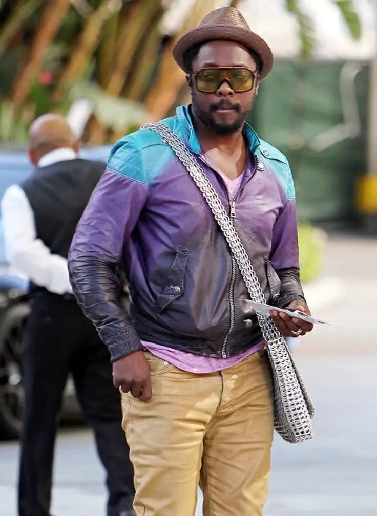 GUCCI SS09 Gradient Leather Biker Jacket By Frida Gianni Multicolor