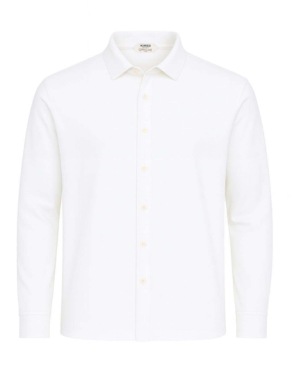 KITON KIRED Exclusive for Officine Napoli "Capri" White Cotton Long Sleeve Shirt