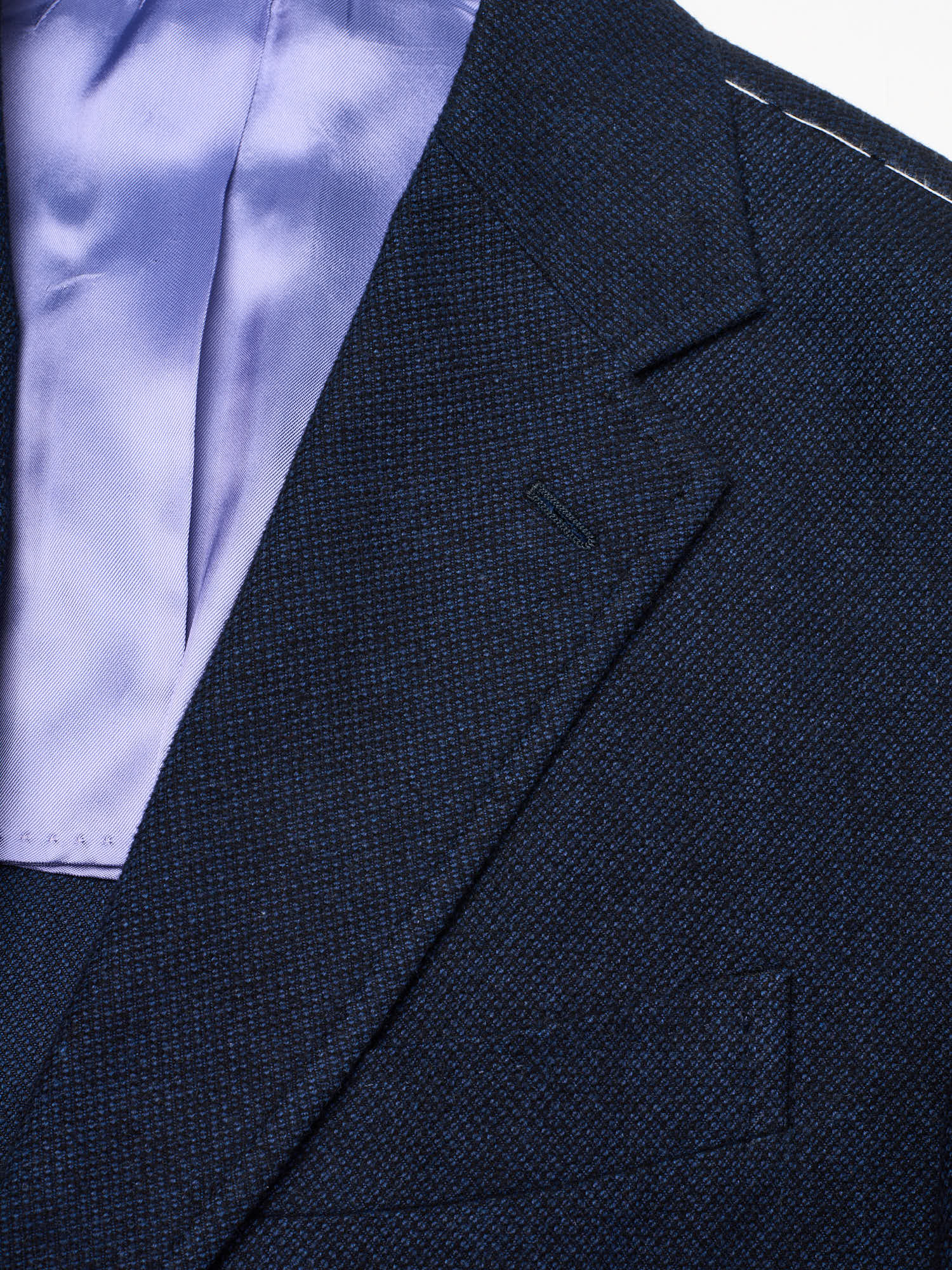 STILE LATINO "Vincenzo" Blue Birdseye Cotton Slim Fit Jacket