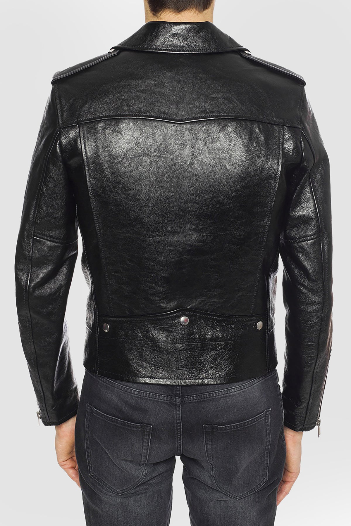 SAINT LAURENT Paris Black Leather L01 Motorcycle Jacket