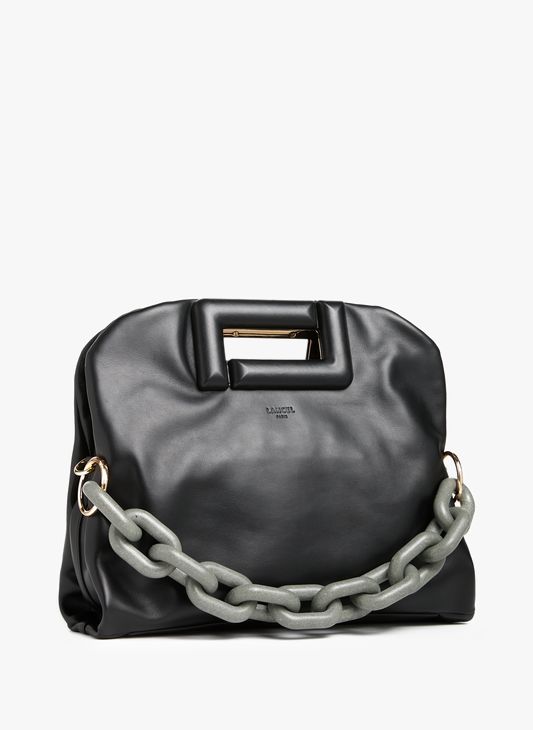 LANCEL PARIS Black "Cocoon" Leather Handbag Mini