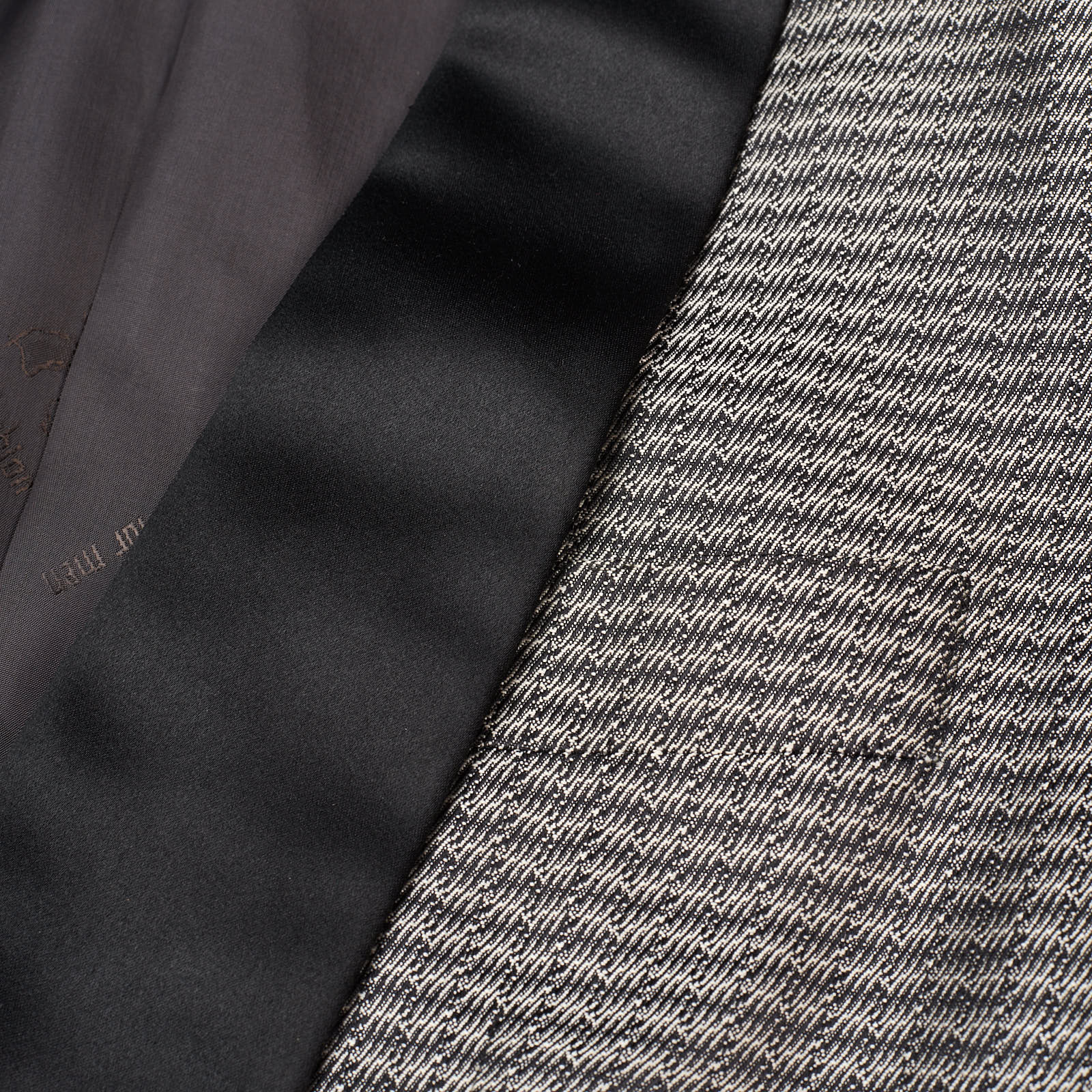 ABLA by Angelo Blasi Black-Gray Handmade Silk Shawl Collar Tuxedo Suit EU 44 NEW US 34