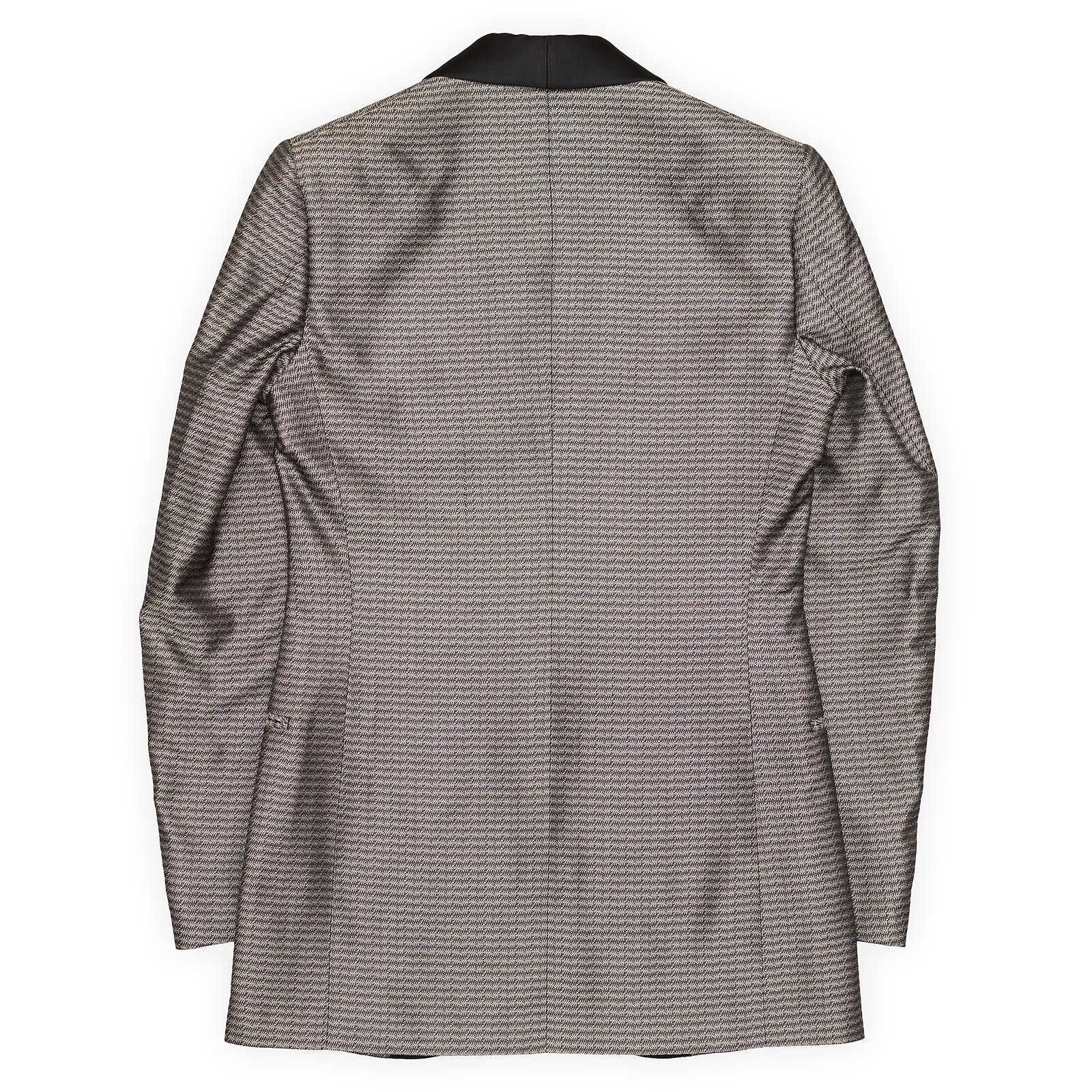 ABLA by Angelo Blasi Black-Gray Handmade Silk Shawl Collar Tuxedo Suit EU 44 NEW US 34