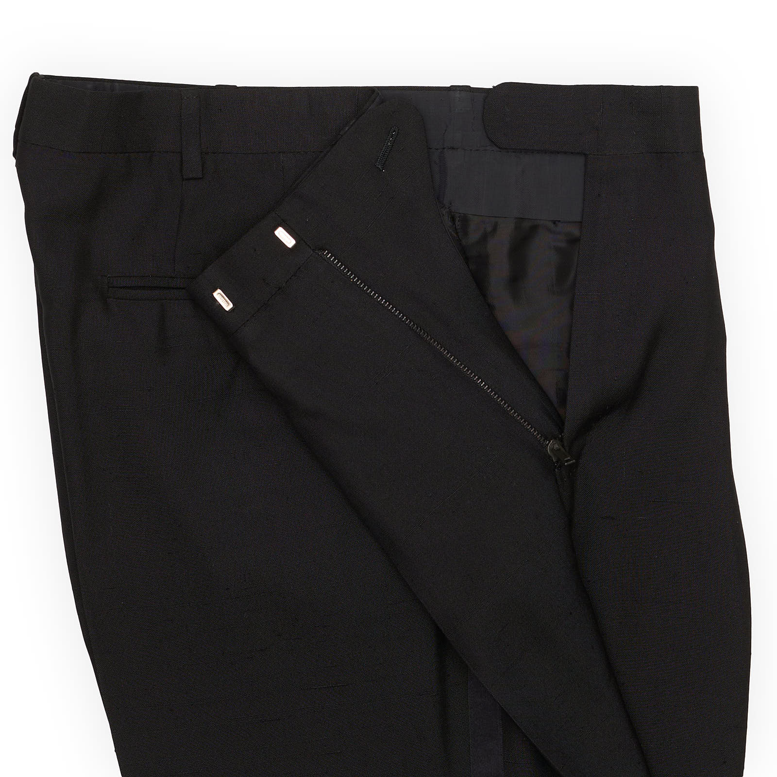 ABLA by Angelo Blasi Black-Gray Handmade Silk Shawl Collar Tuxedo Suit EU 44 NEW US 34