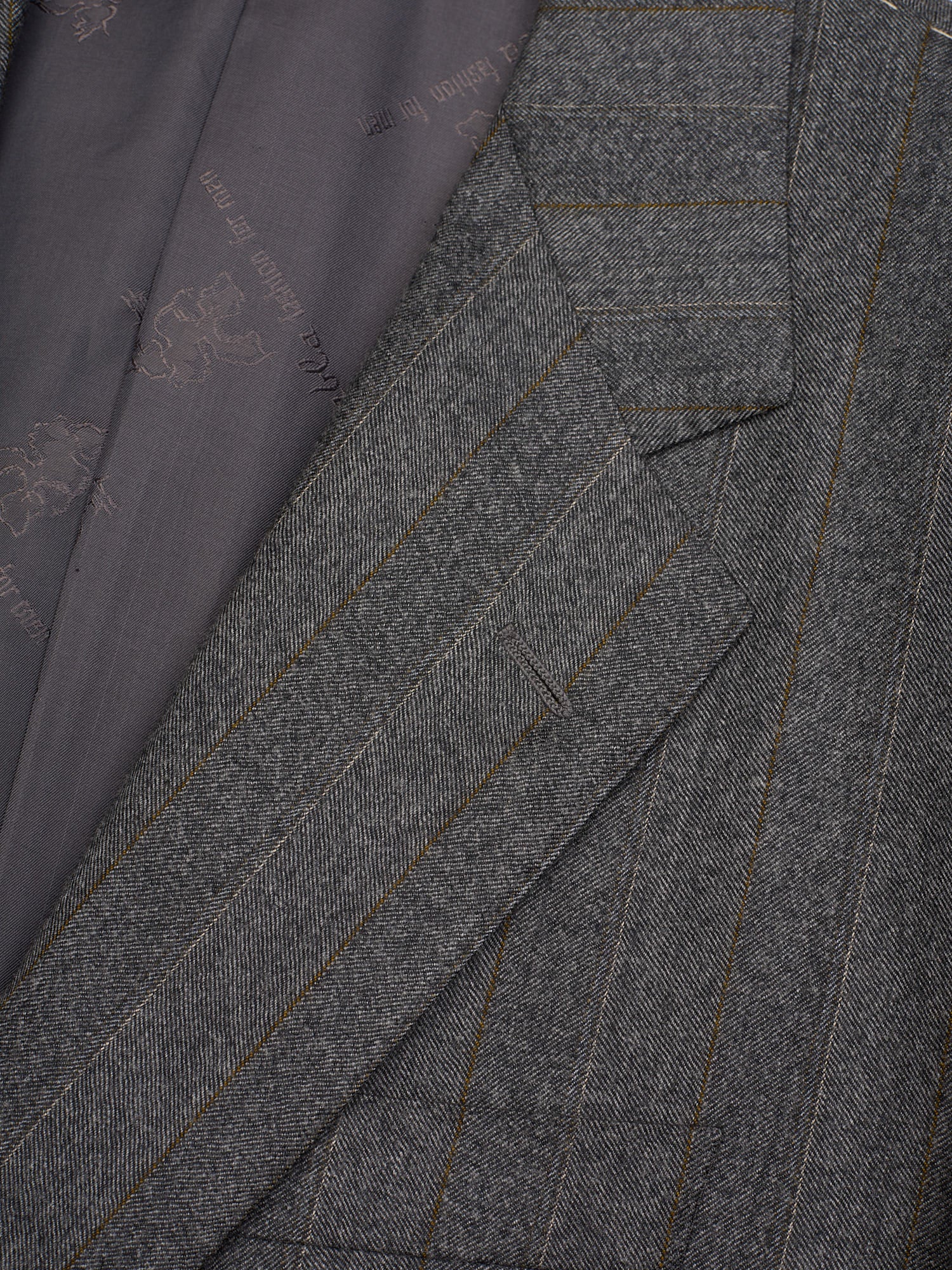 ABLA for Sir Wilson Gray Herringbone Wool Cashmere Suit