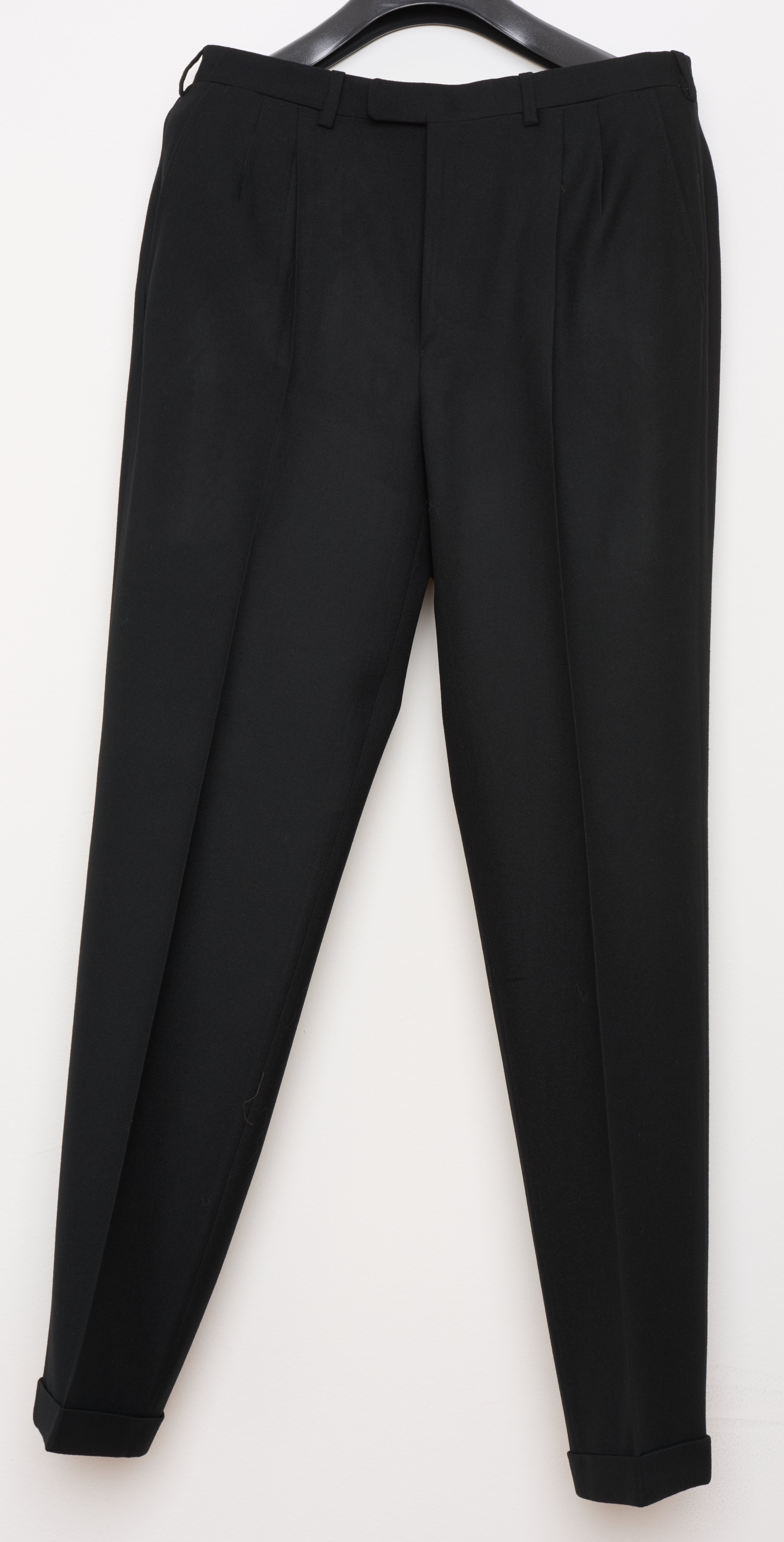 ABLA for Sir Wilson Handmade Black Wool Business Suit