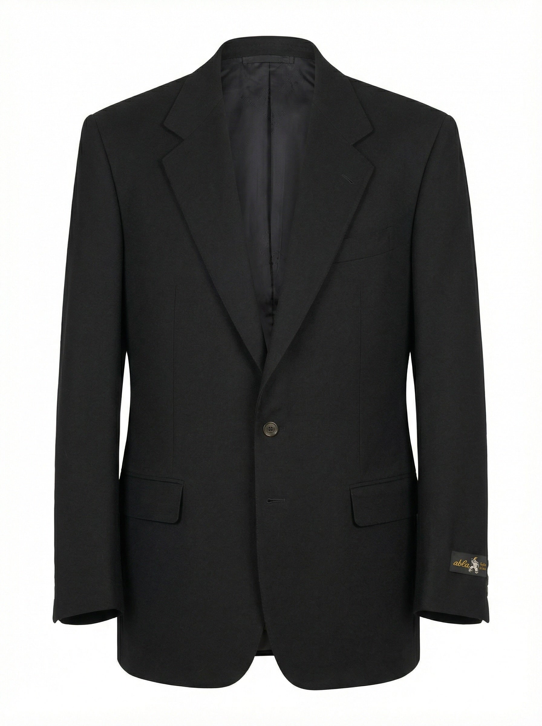 ABLA for Sir Wilson Handmade Black Wool Business Suit
