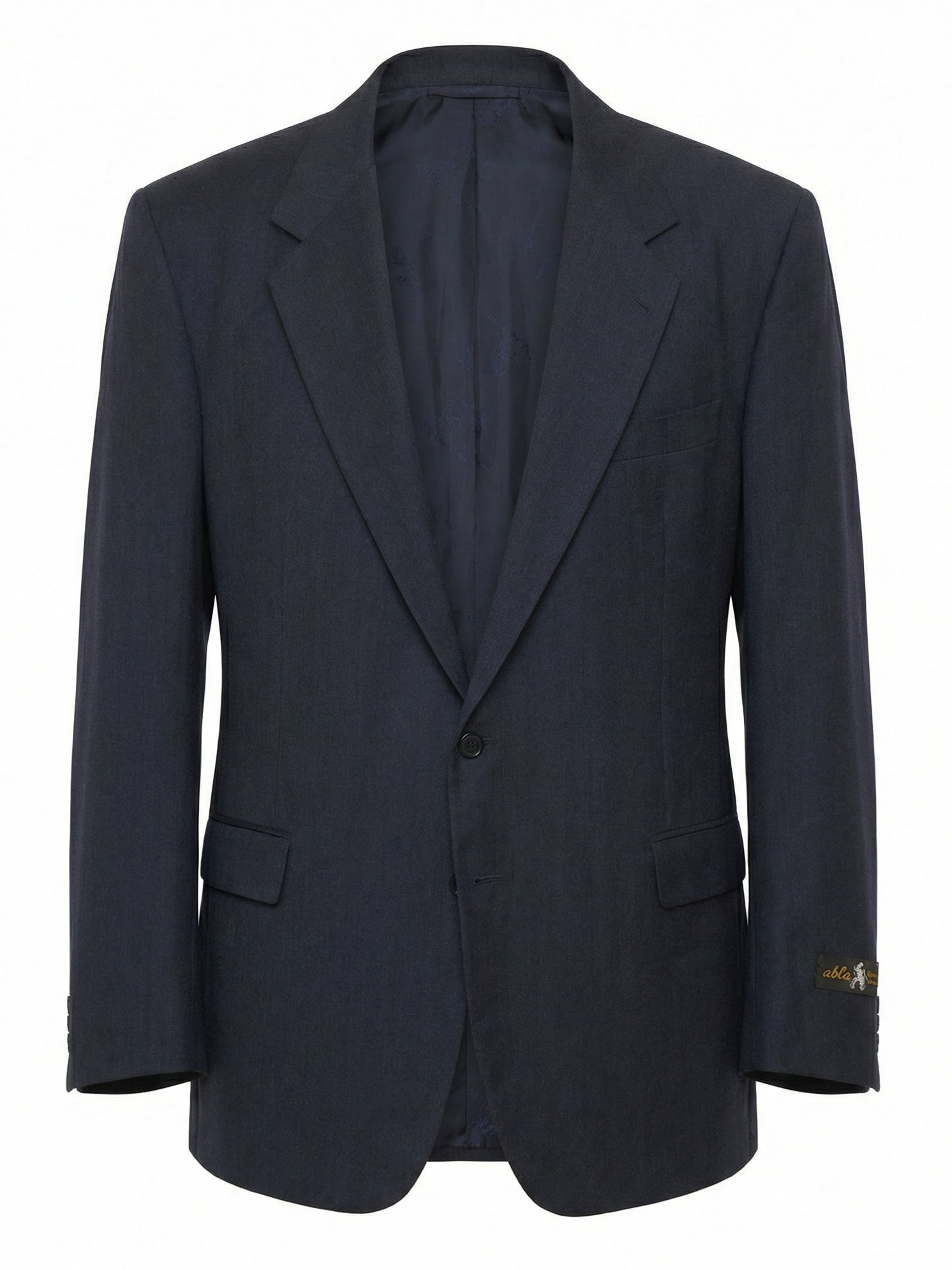 ABLA for Sir Wilson Handmade Blue Herringbone Wool Super 100's Suit