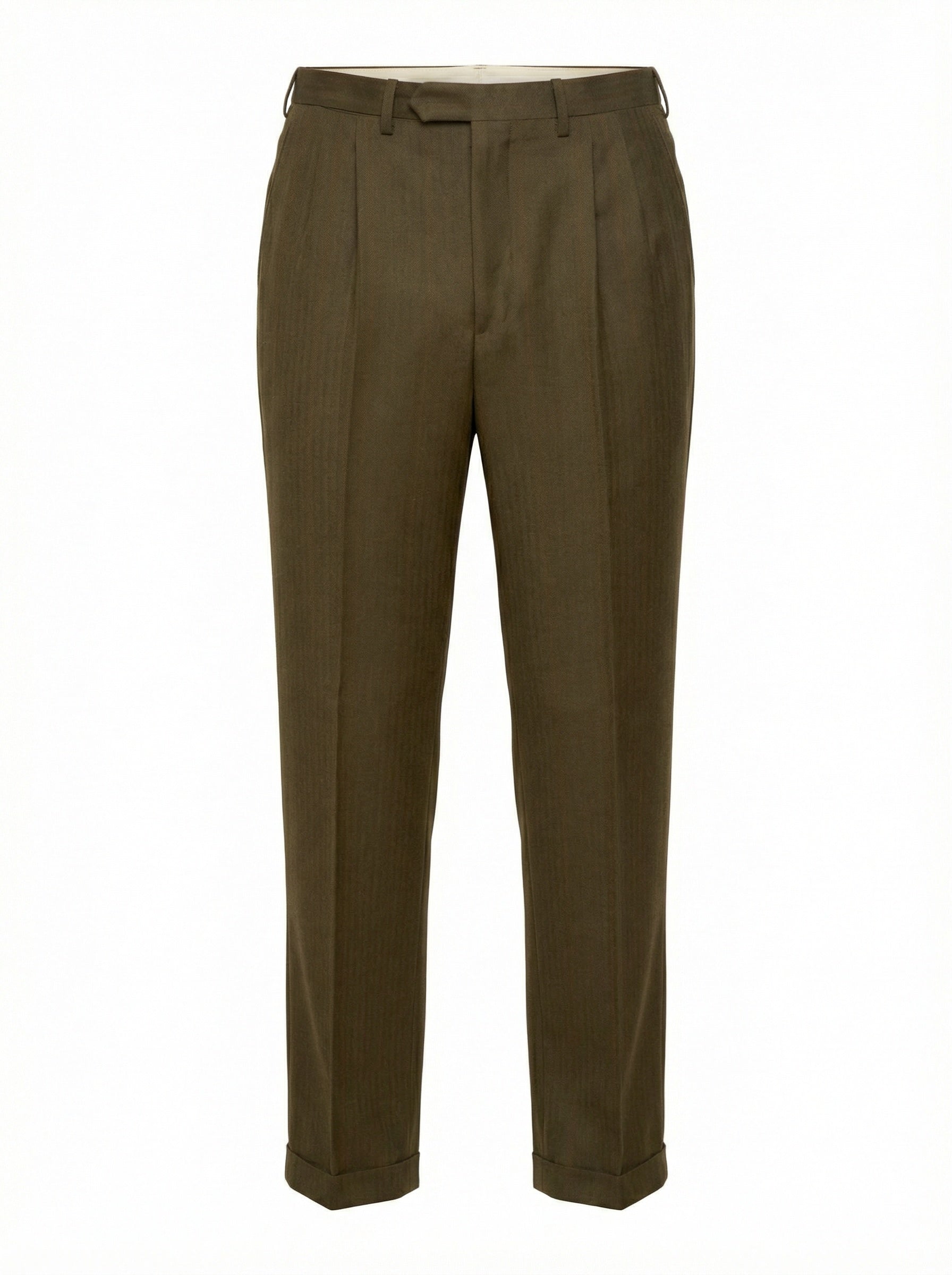 ABLA for Sir Wilson Handmade Brown Windowpane Wool Super 100's Suit
