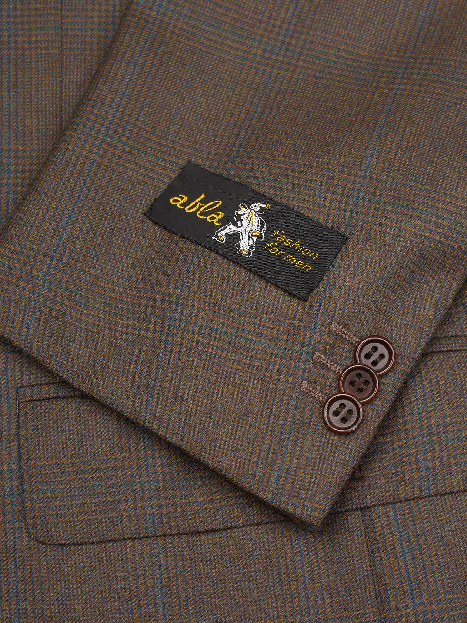 ABLA for Sir Wilson Handmade Brown Prince of Wales Australian Wool Suit