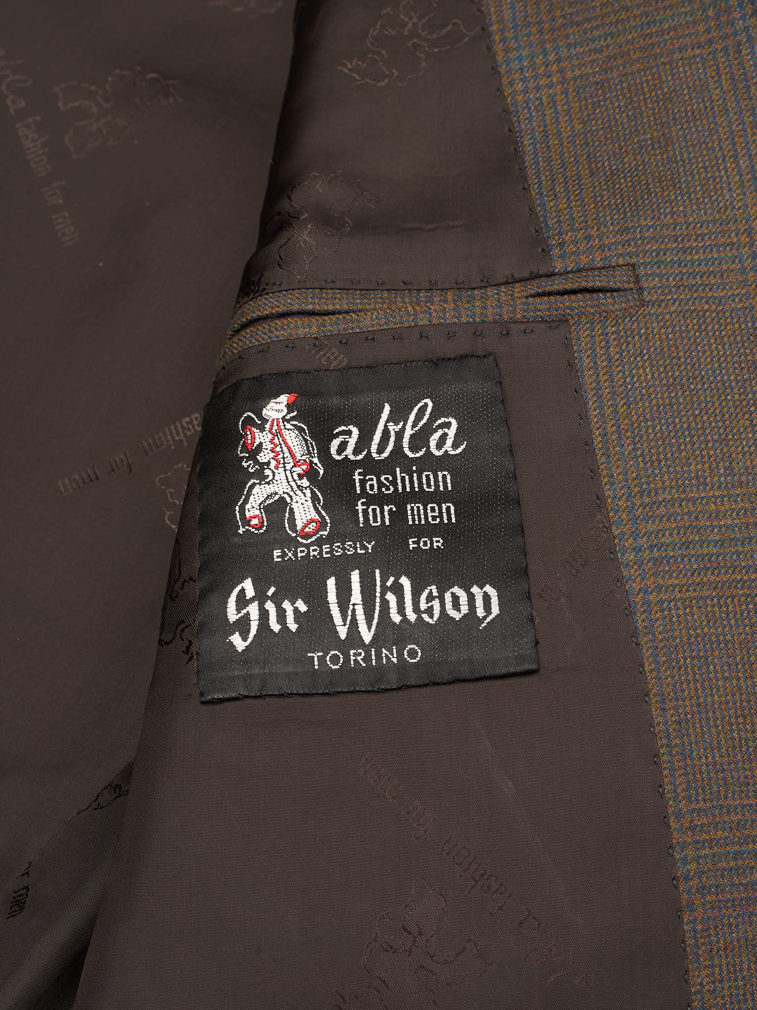 ABLA for Sir Wilson Handmade Brown Prince of Wales Australian Wool Suit