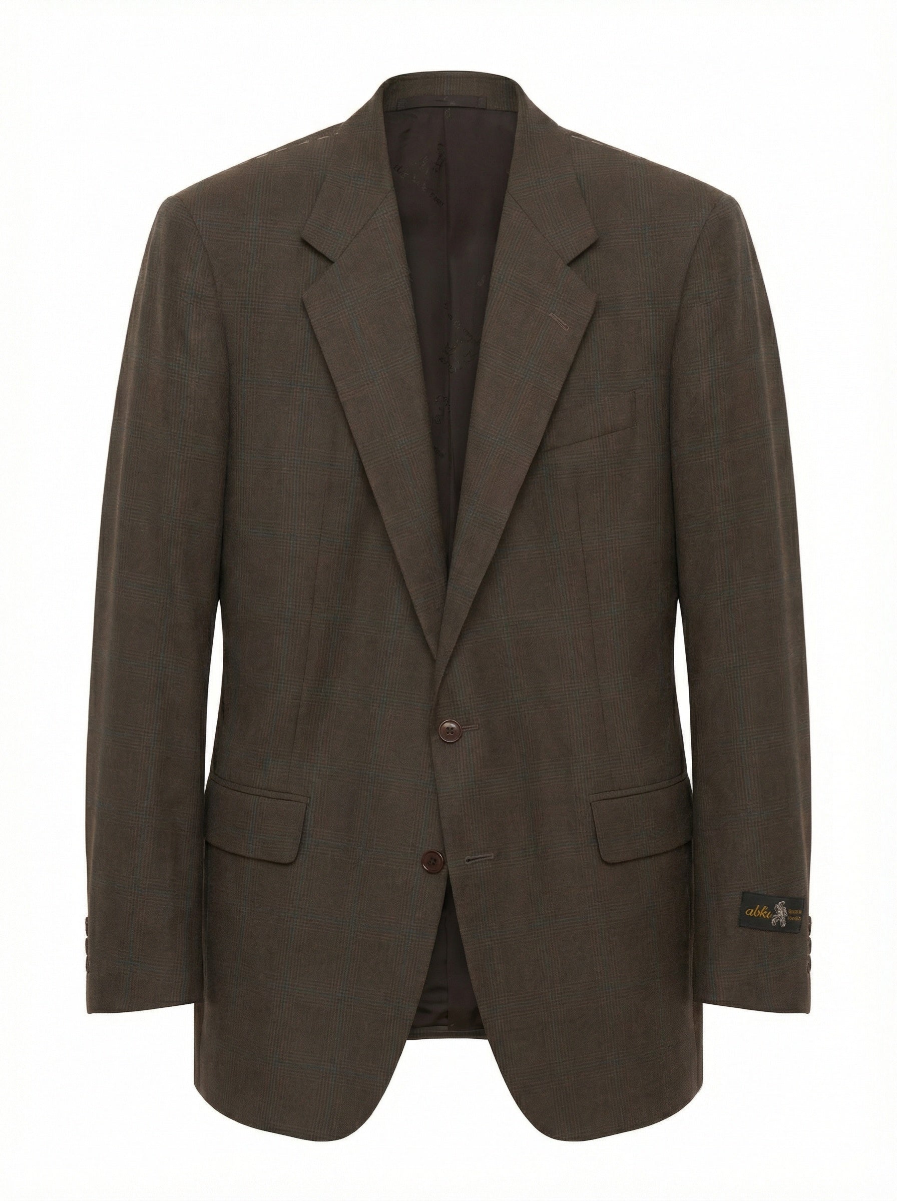 ABLA for Sir Wilson Handmade Brown Prince of Wales Australian Wool Suit