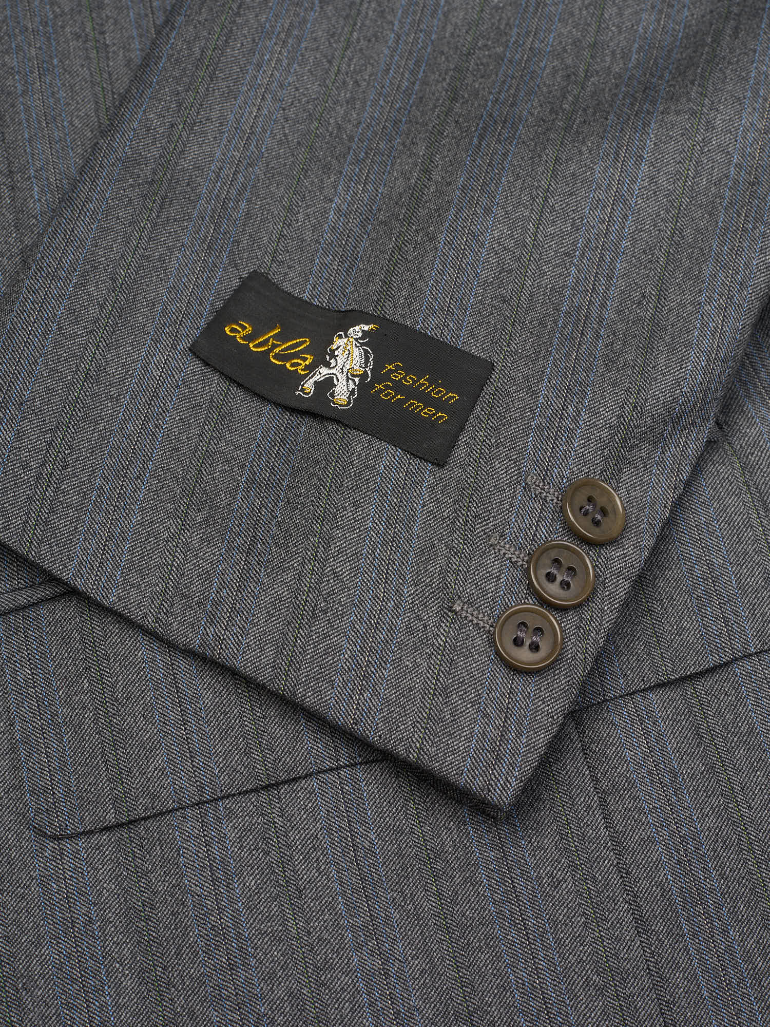 ABLA for Sir Wilson Handmade Gray Herringbone Suit