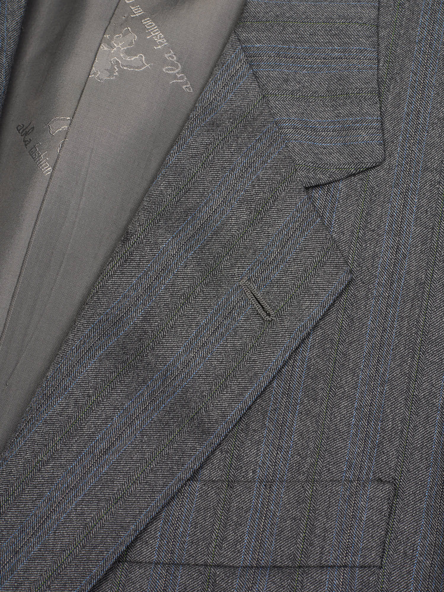 ABLA for Sir Wilson Handmade Gray Herringbone Suit