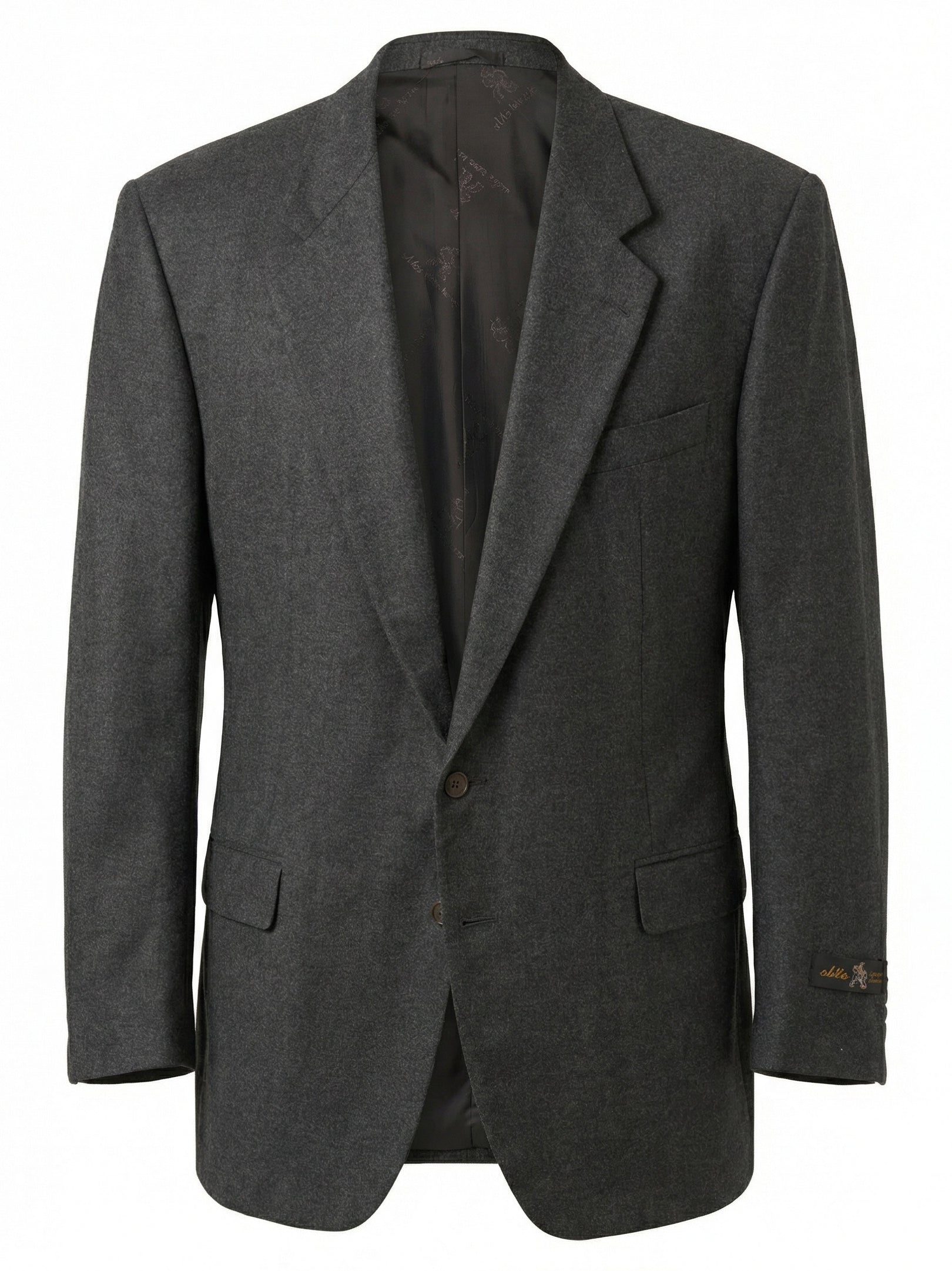 ABLA for Sir Wilson Handmade Gray Wool–Cashmere Flannel 3 Piece Suit