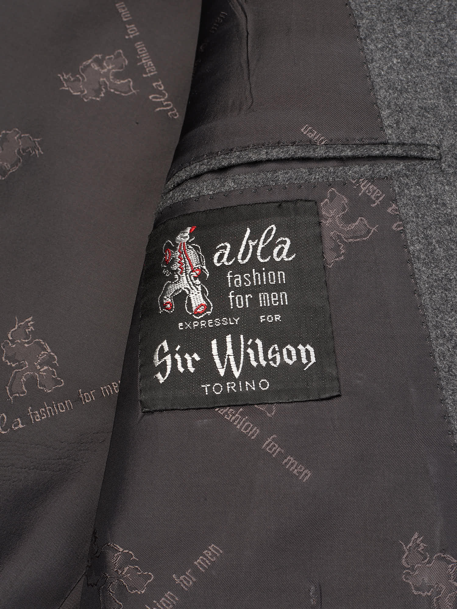 ABLA for Sir Wilson Handmade Gray Wool–Cashmere Flannel 3 Piece Suit