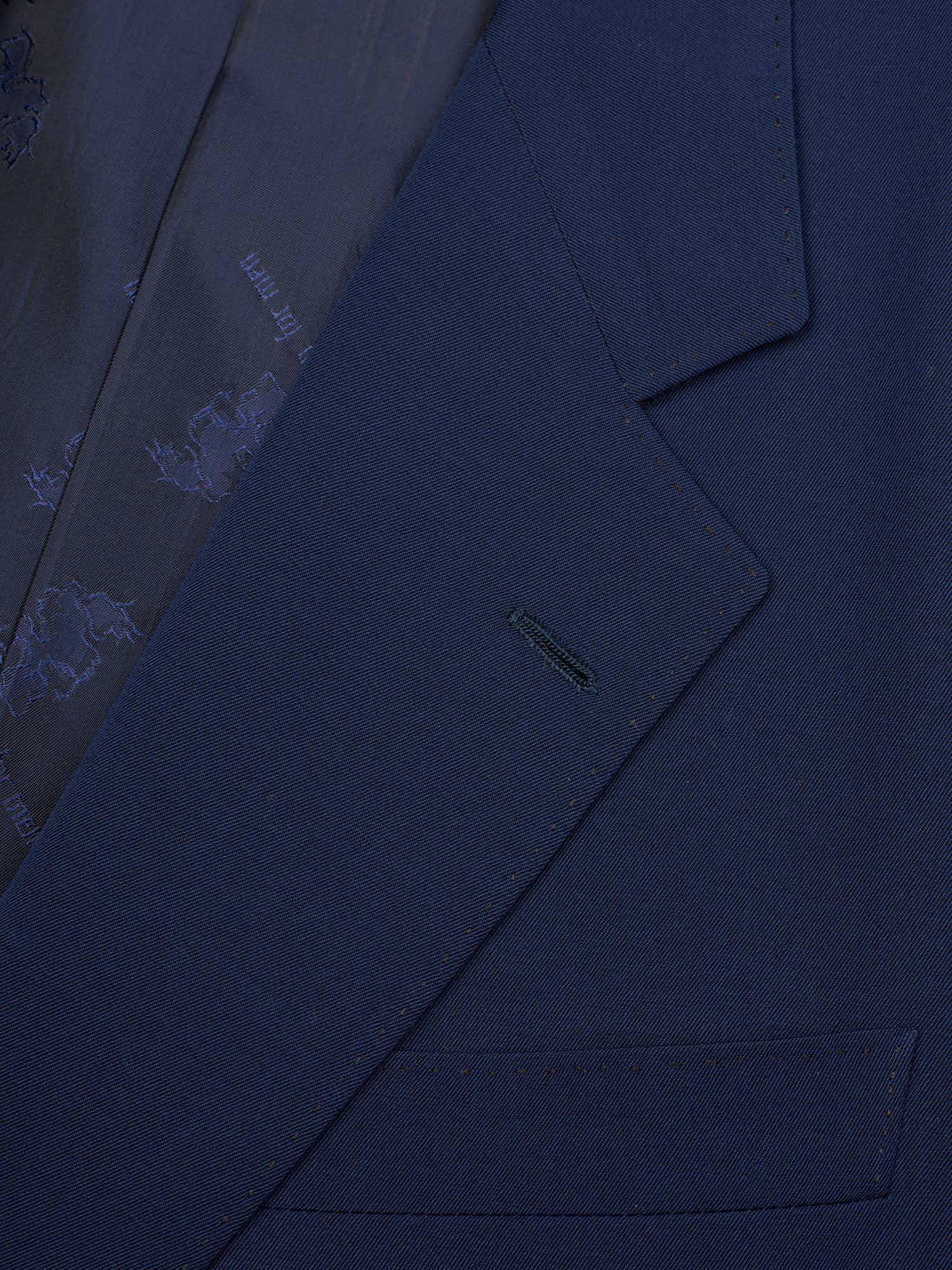 ABLA for Sir Wilson Handmade Navy Blue Wool Business Suit