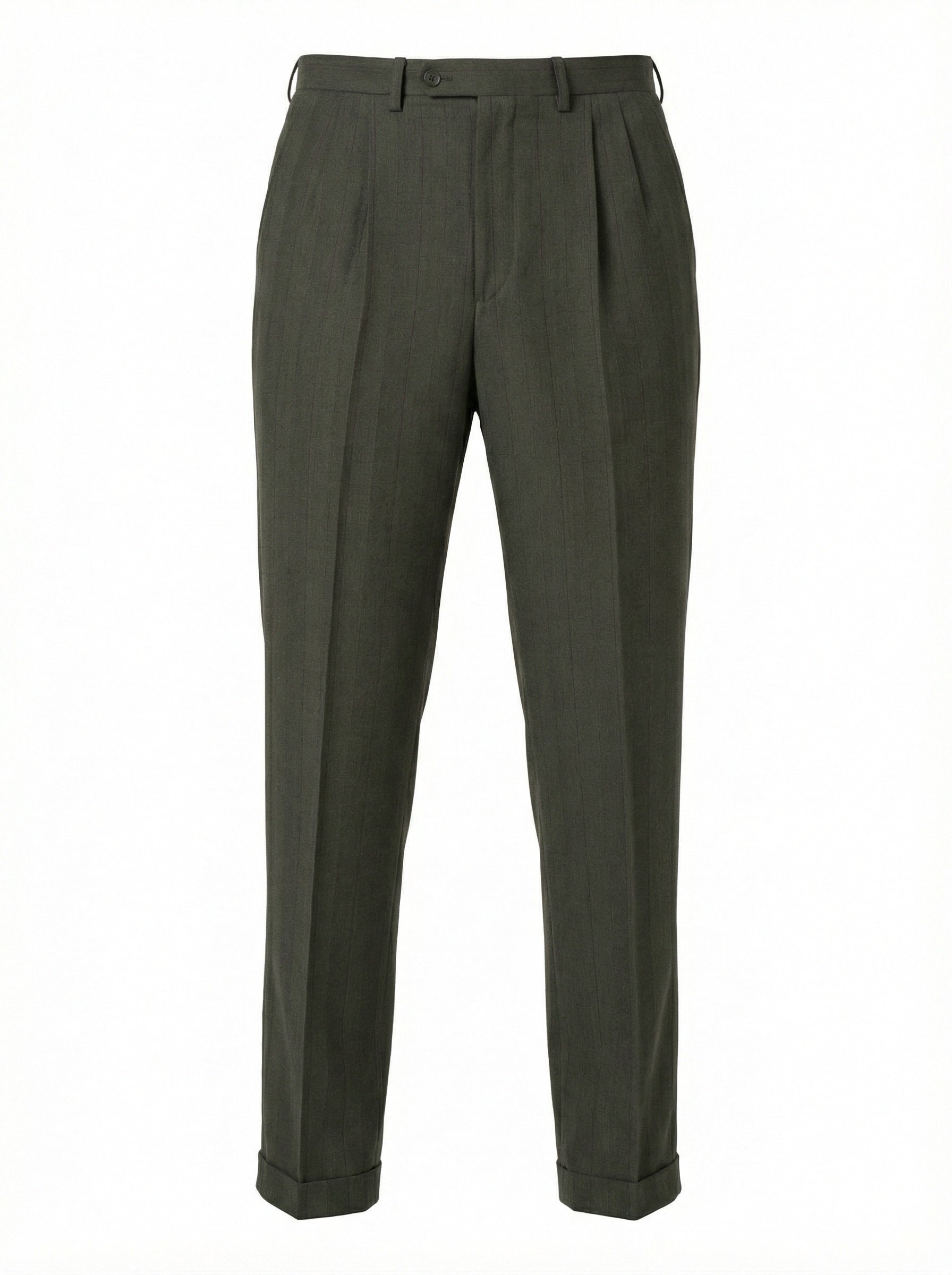 ABLA for Sir Wilson Handmade Olive Gray Herringbone Wool–Cashmere Business Suit