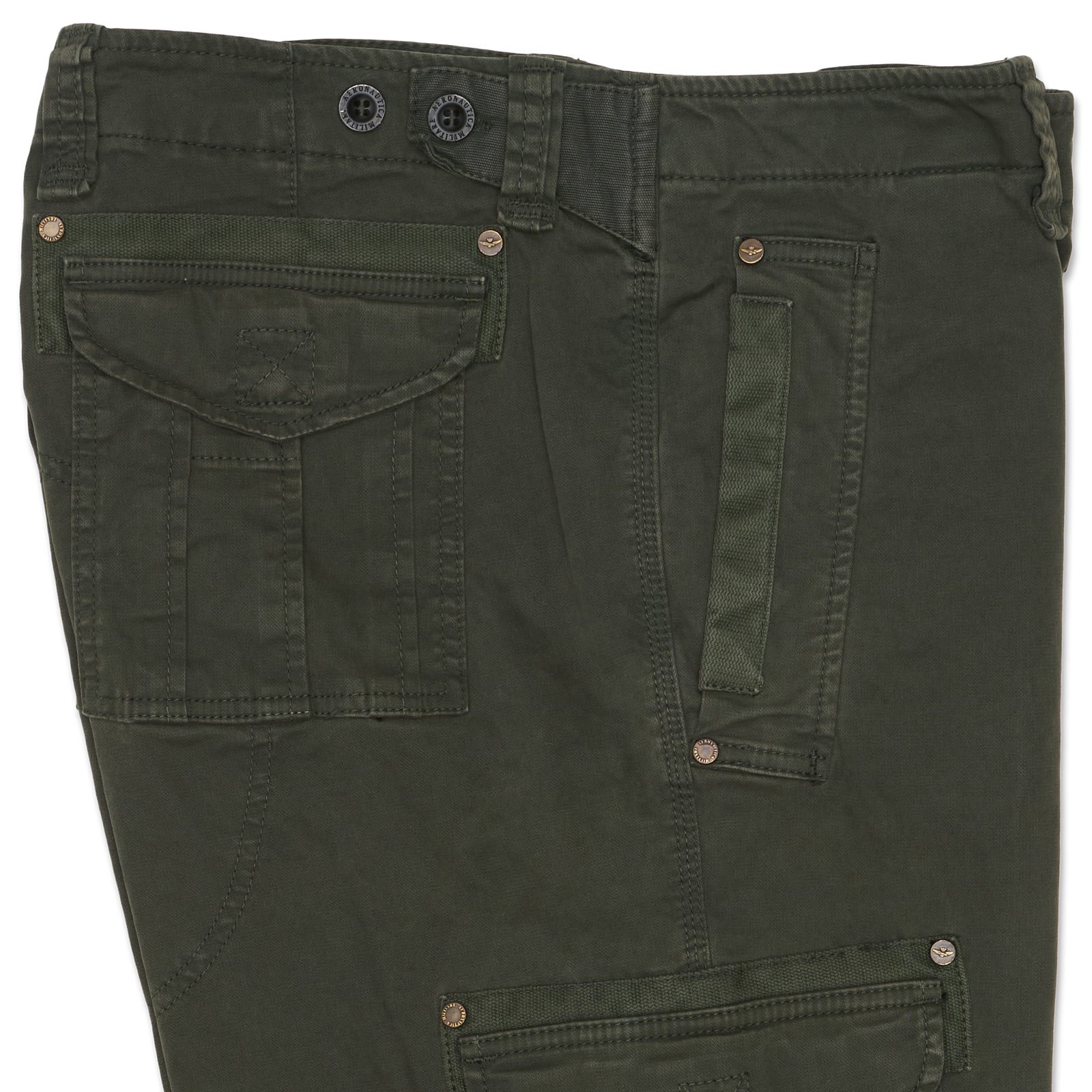 AERONAUTICA MILITARE Green Cotton Cargo Pants EU 58 NEW US 42