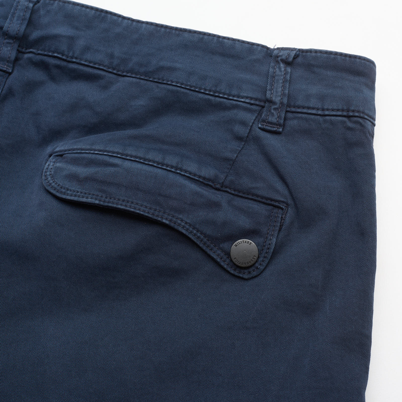 AERONAUTICA MILITARE Navy Blue Cotton Cargo Pants EU 56 NEW US 40