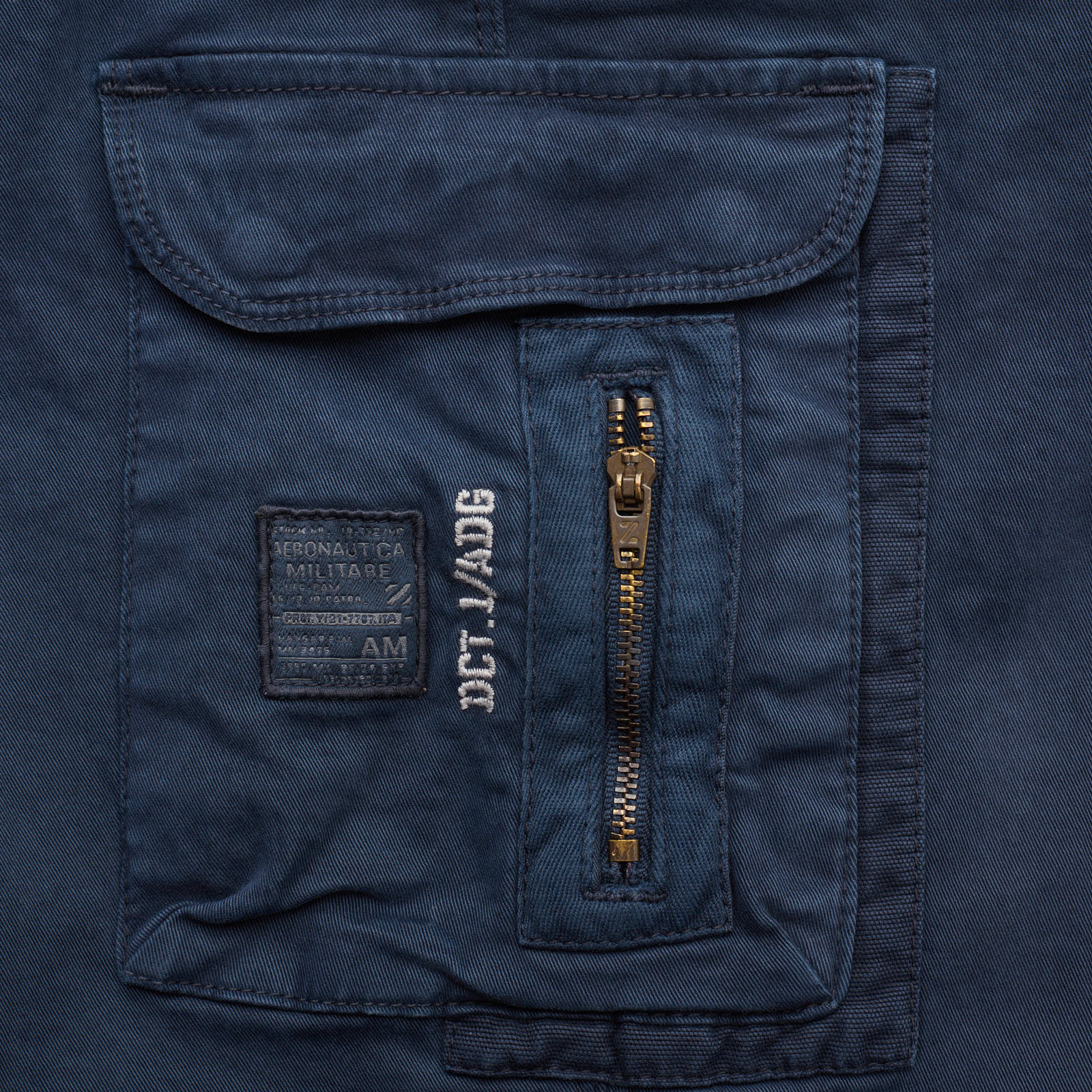 AERONAUTICA MILITARE Navy Blue Cotton Cargo Pants EU 56 NEW US 40