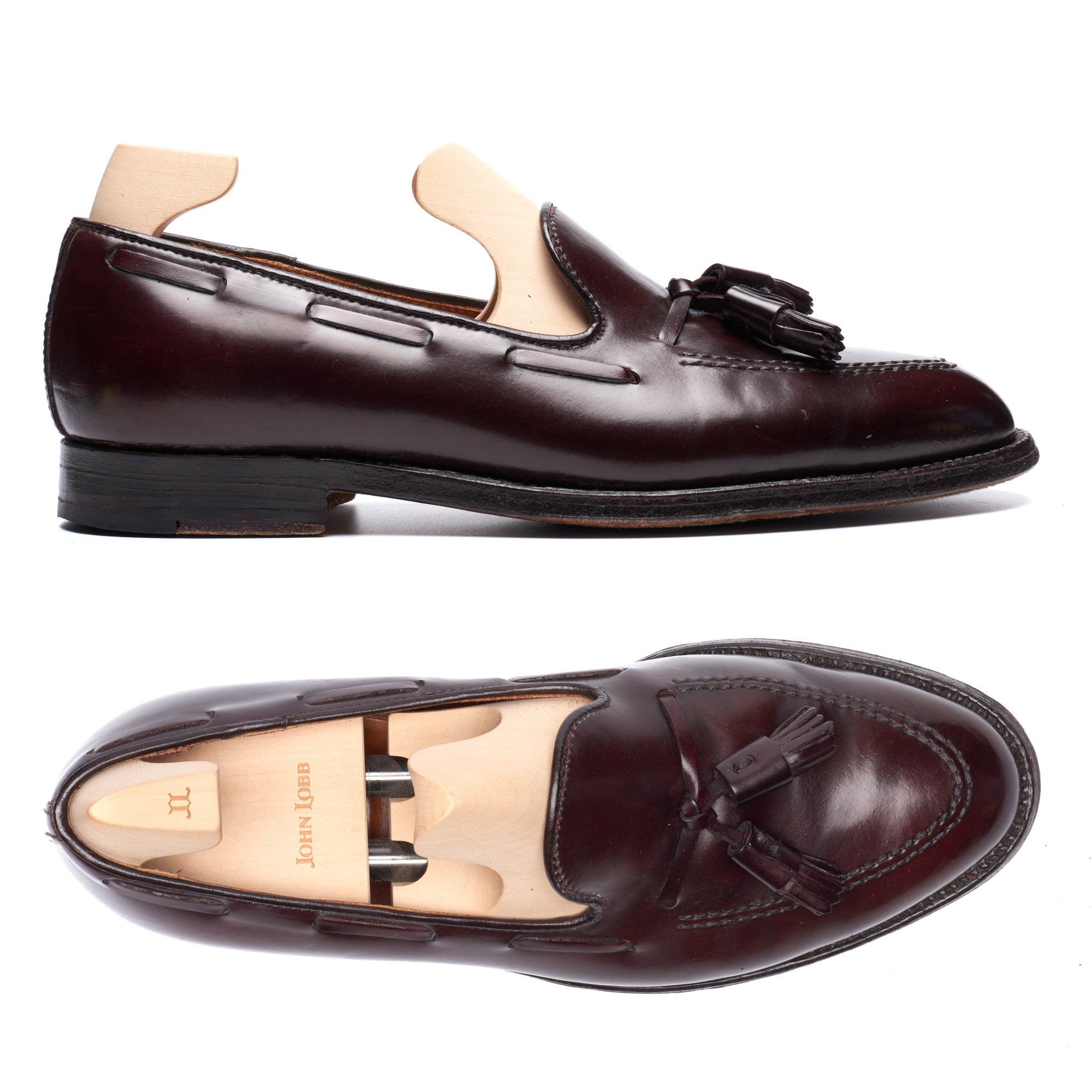 ALDEN 563 Burgundy #8 Horween Shell Cordovan Tassel Loafer Shoes US 8.5 B/D ALDEN