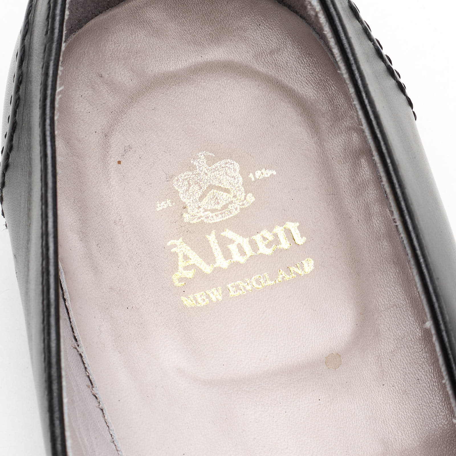 ALDEN Black Calfskin Leather Penny Loafer Dress Shoes US 9B/D