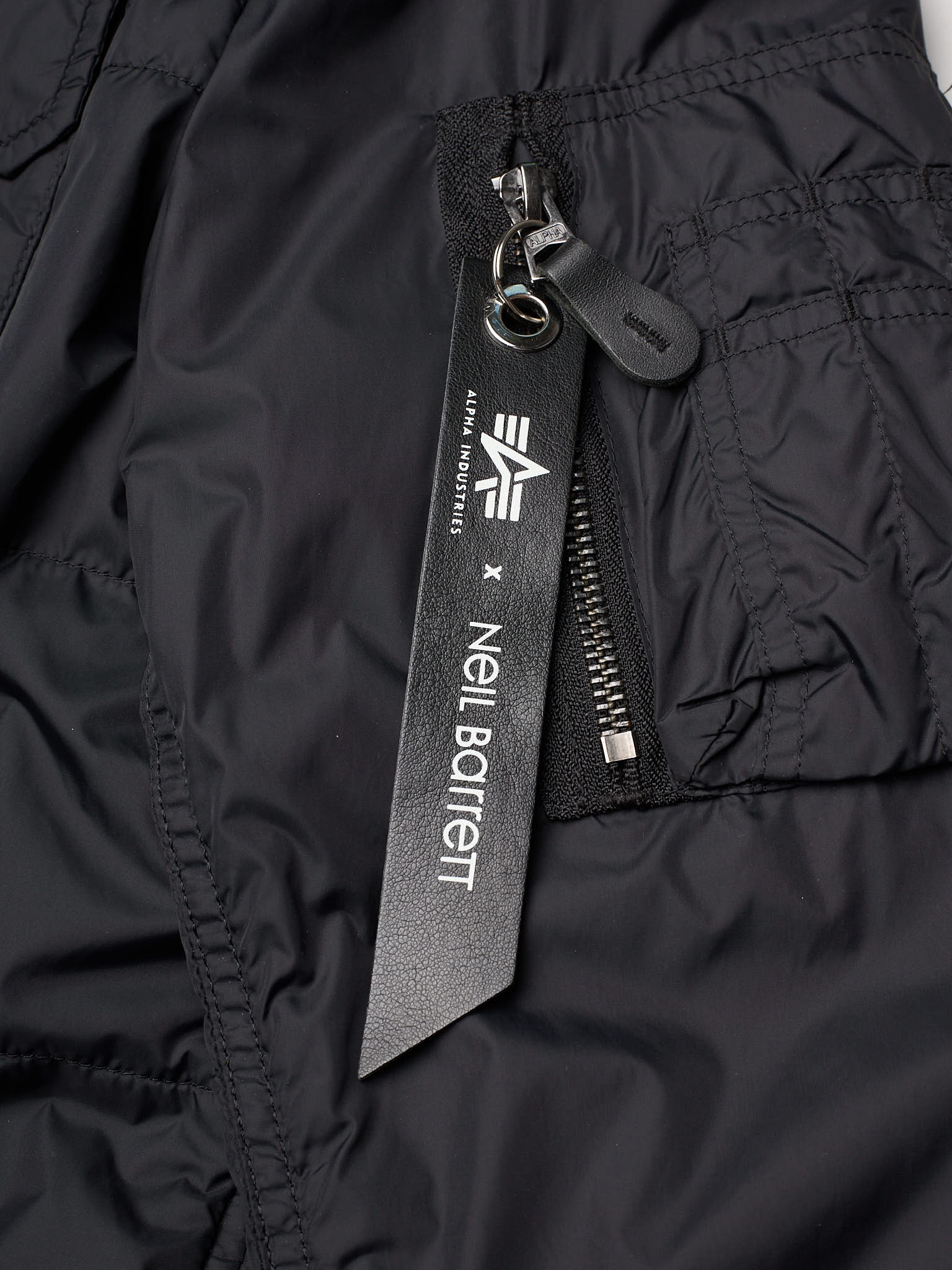 ALPHA INDUSTRIES x Neil Barrett Black Padded Overshirt Jacket Limited Edition