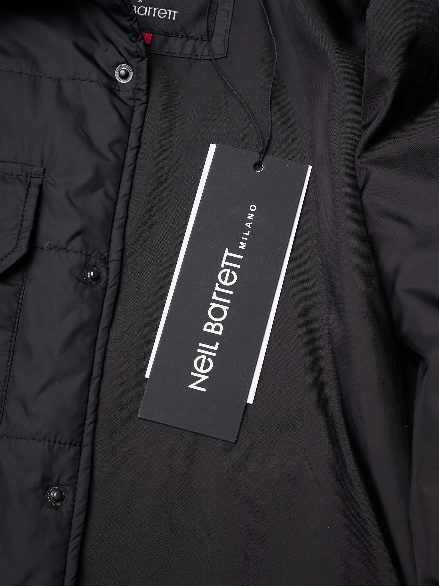 ALPHA INDUSTRIES x Neil Barrett Black Padded Overshirt Jacket Limited Edition