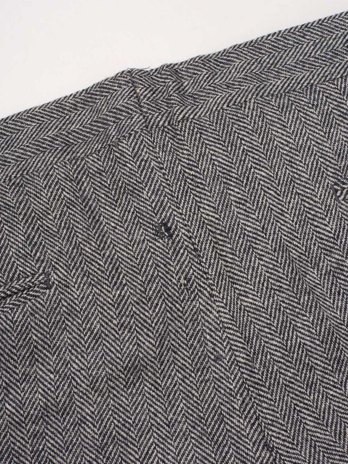 AMBROSI Napoli Bespoke Gray Herringbone Wool Pleated Dress Pants EU 50 US 34