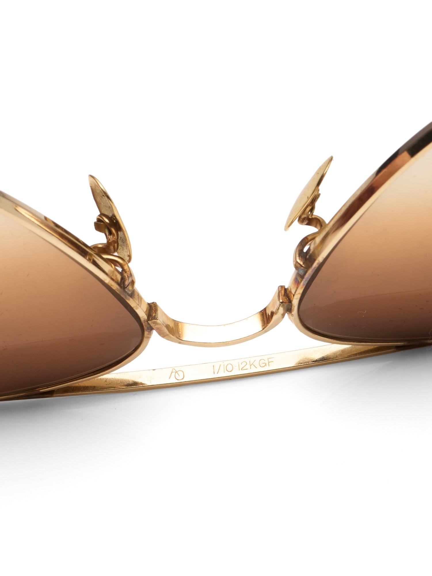 Retrospecs AMERICAN OPTICAL 12K GF Gold Filled Aviator Pilot Sunglasses 1950-60