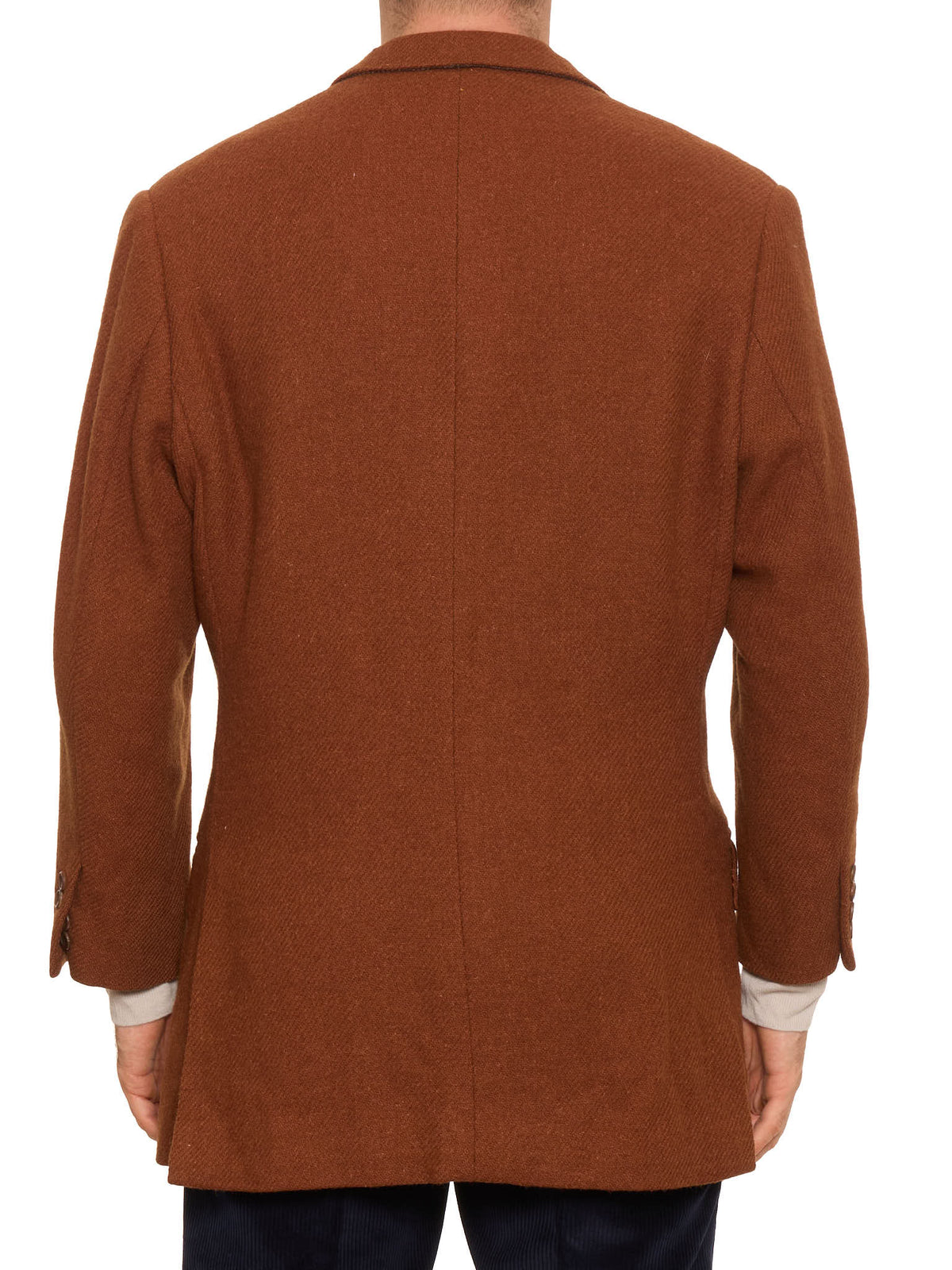 ANDERSON & SHEPPARD Bespoke Brick Red Wool Tweed Sports Coat Jacket