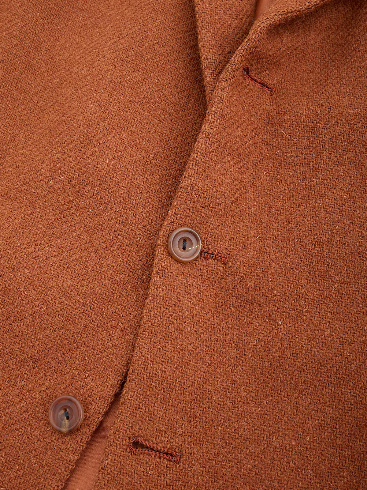 ANDERSON & SHEPPARD Bespoke Brick Red Wool Tweed Sports Coat Jacket