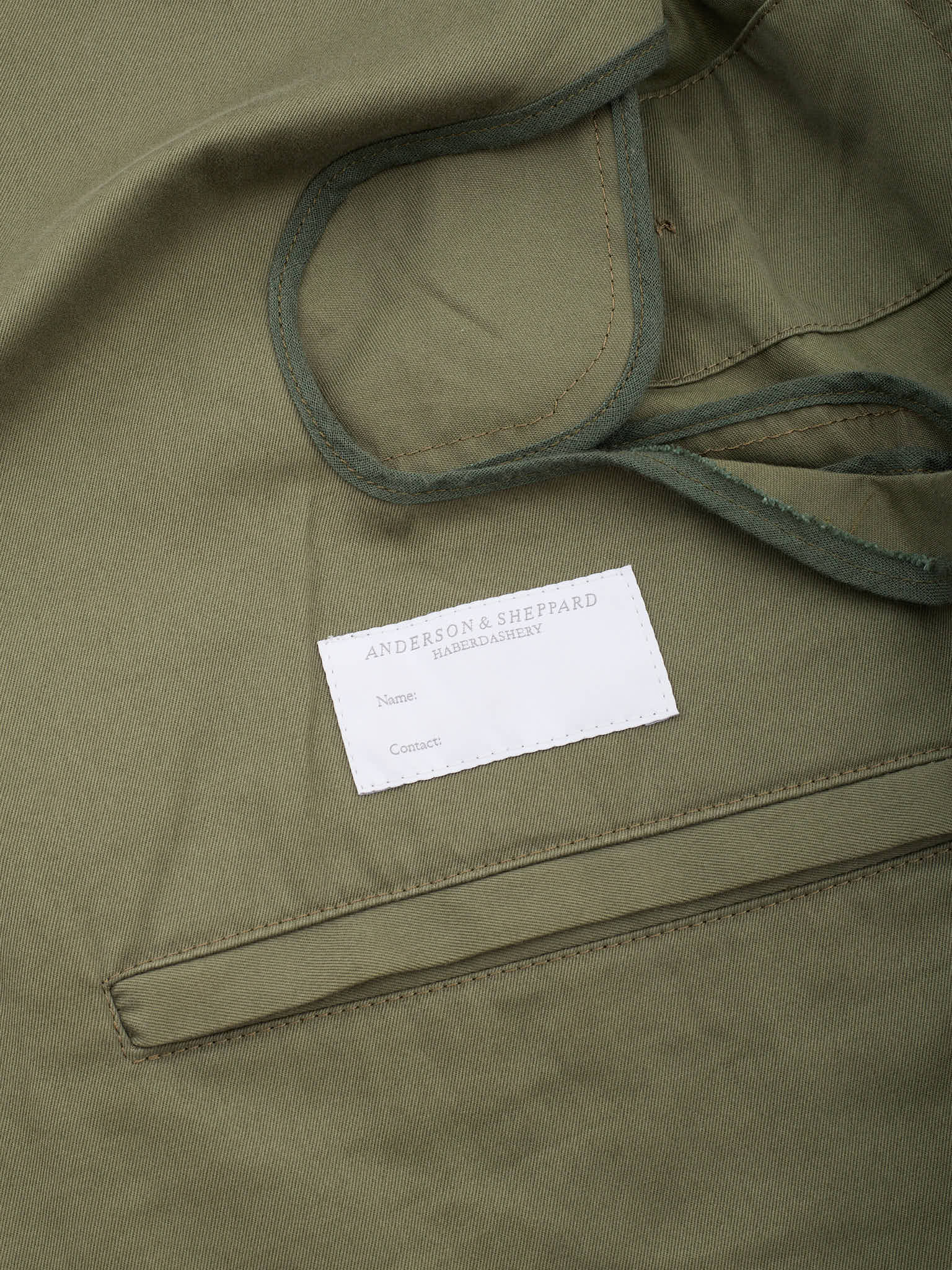 ANDERSON SHEPPARD Olive Green Cotton Twill Field Jacket L