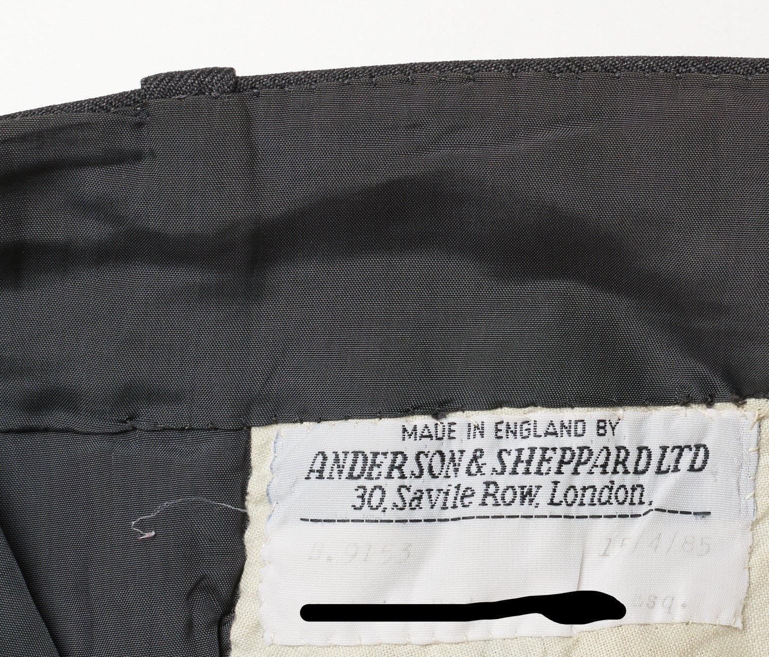 ANDERSON & SHEPPARD Savile Row Bespoke Gray Wool  Pants EU 50 US 34 ANDERSON & SHEPPARD