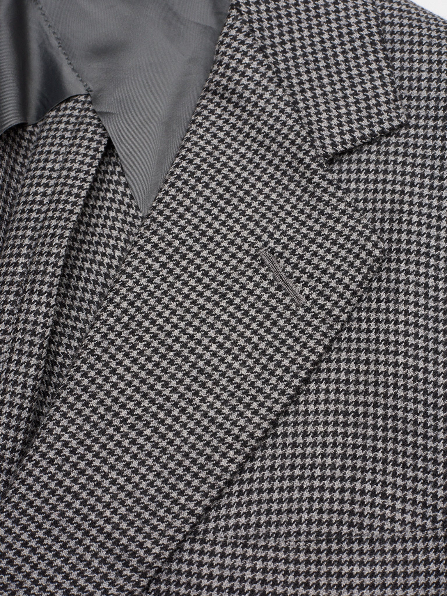 ANDERSON & SHEPPARD Bespoke Gray Houndstooth Wool Blazer Jacket