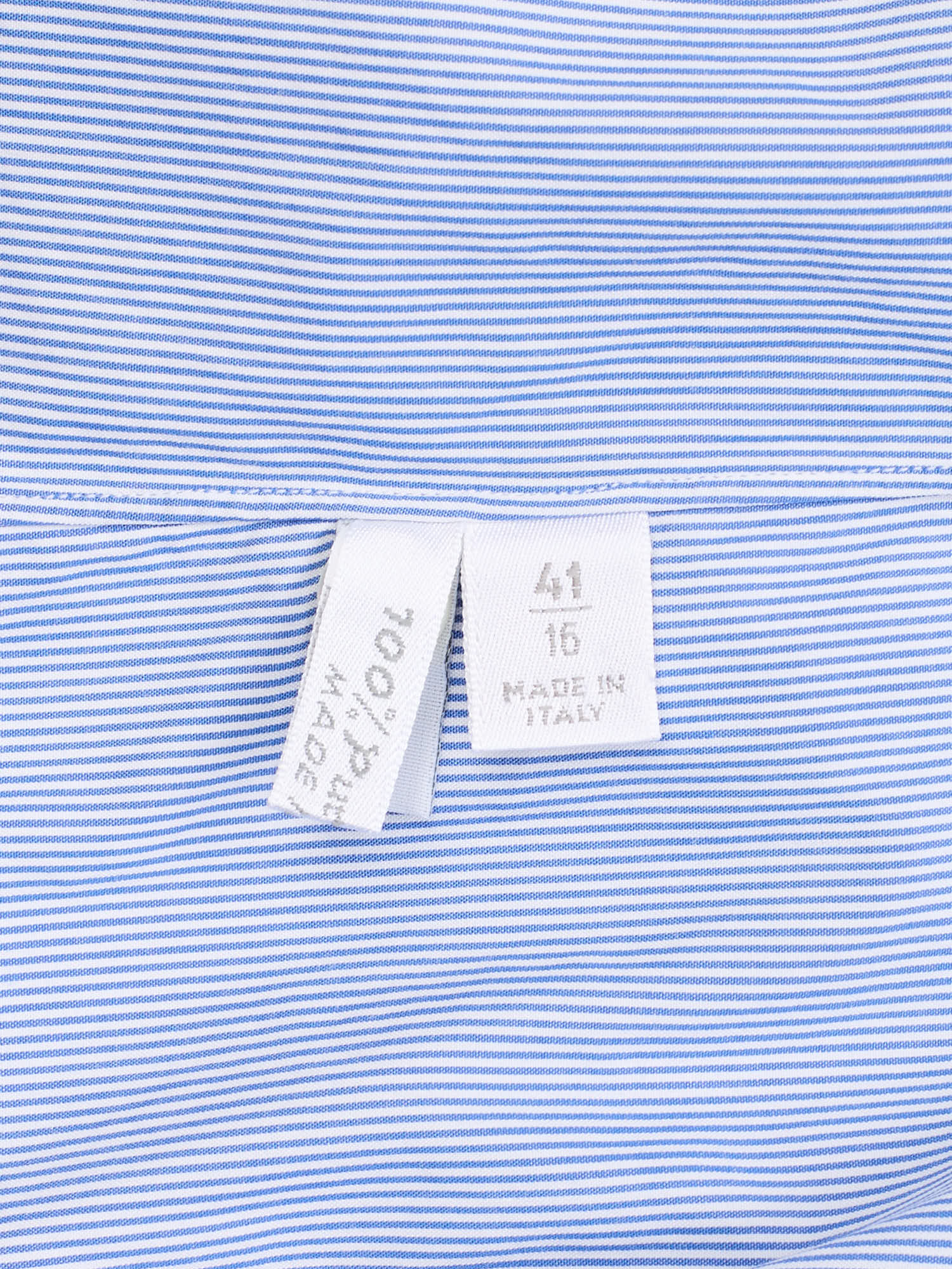ANDERSON & SHEPPARD Blue Cotton Collarless Popover Shirt EU 41 NEW US 16