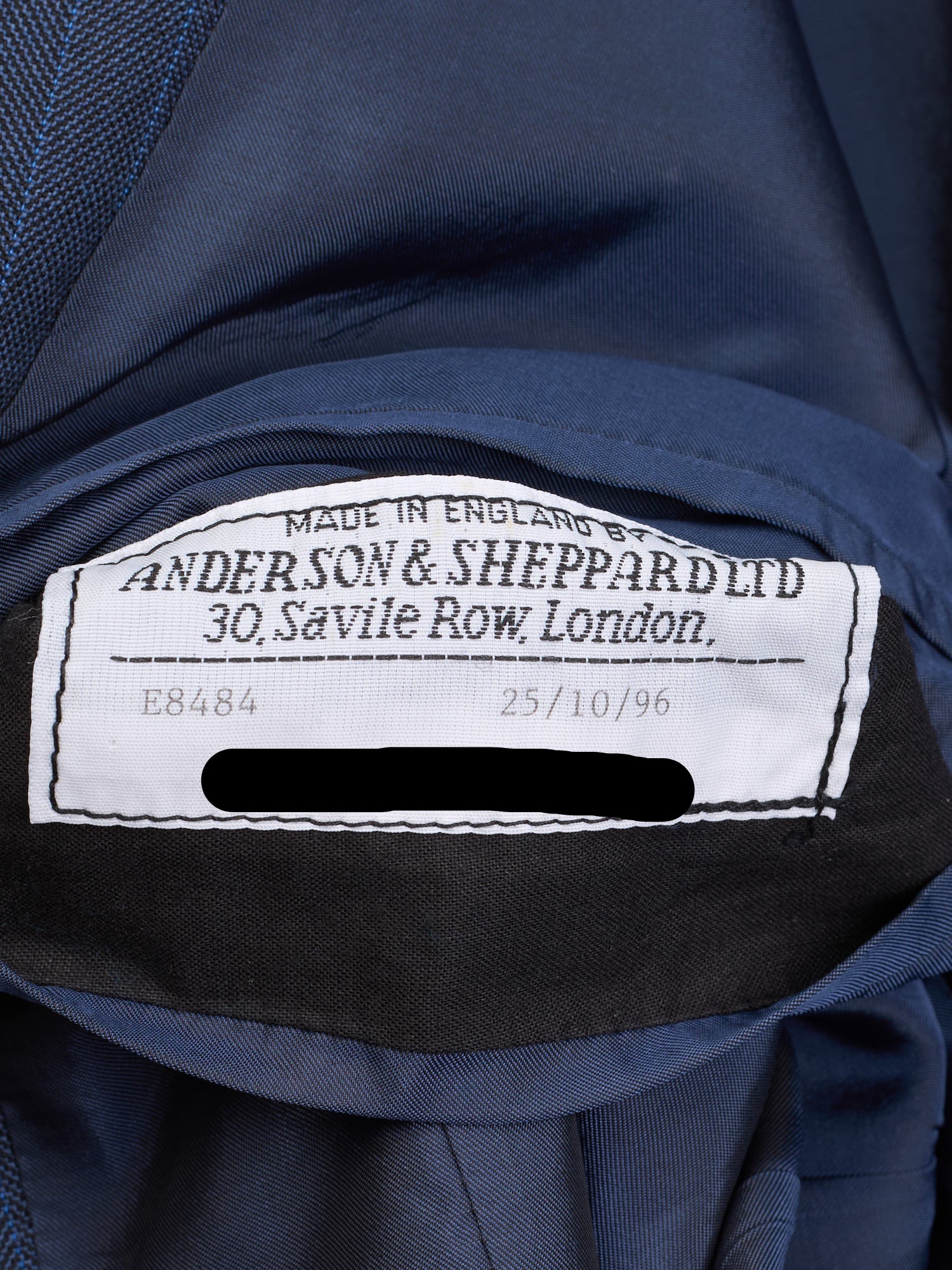 ANDERSON & SHEPPARD Blue Striped Bespoke Suit 2 Pairs of Pants