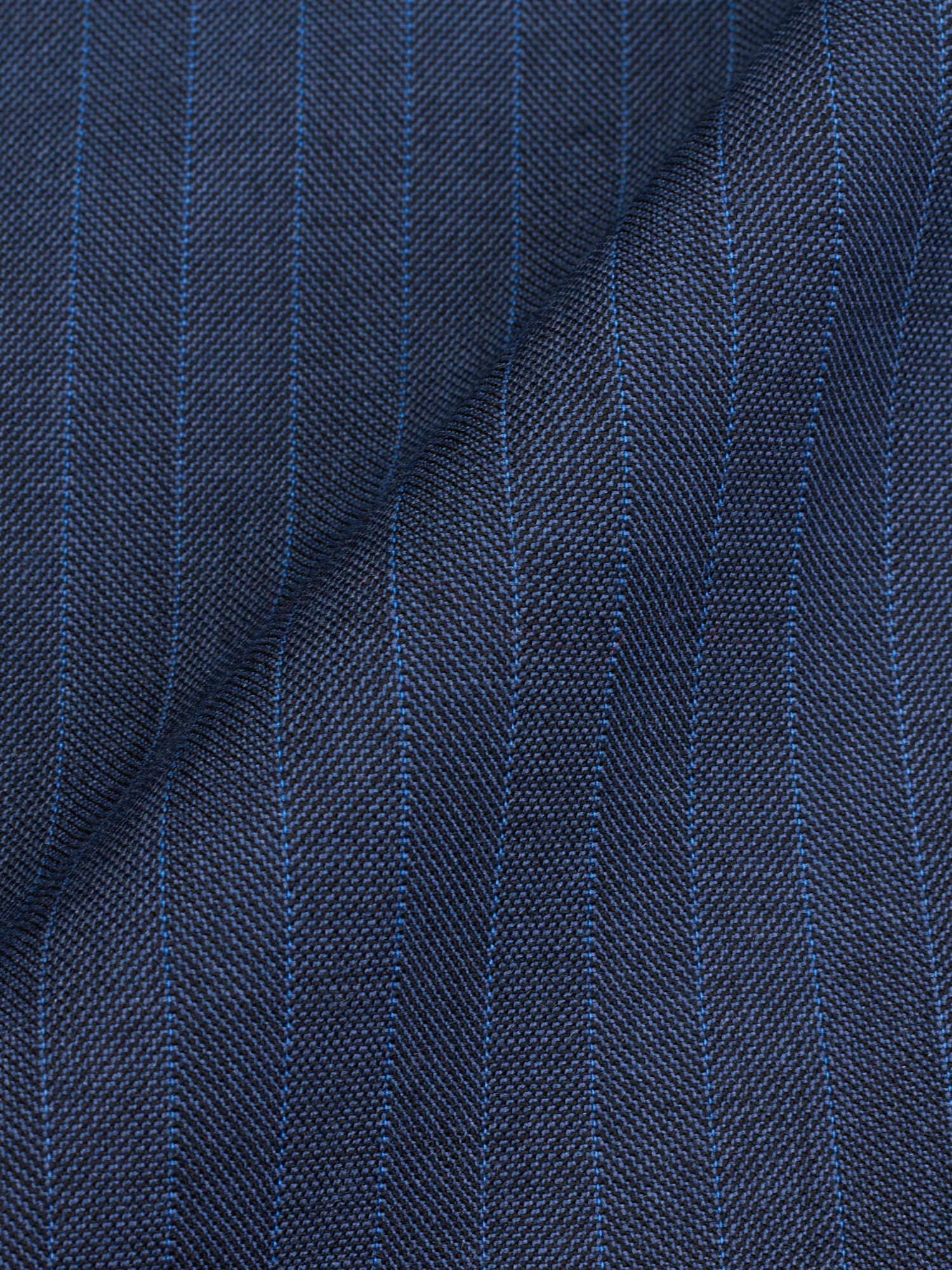 ANDERSON & SHEPPARD Blue Striped Bespoke Suit 2 Pairs of Pants