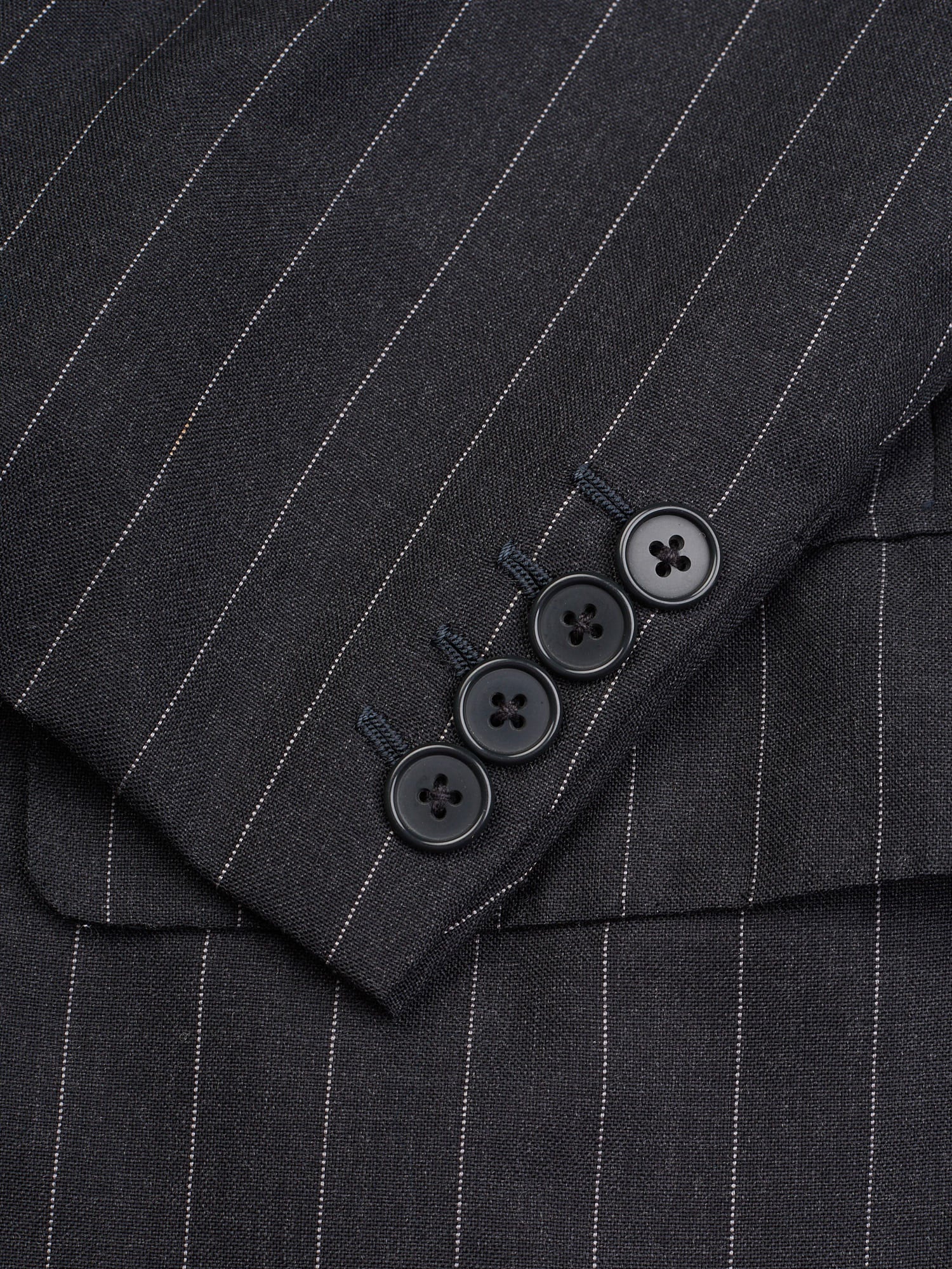 ANDERSON & SHEPPARD Savile Row Gray Pinstripe Bespoke Suit 2 Pairs of Pants