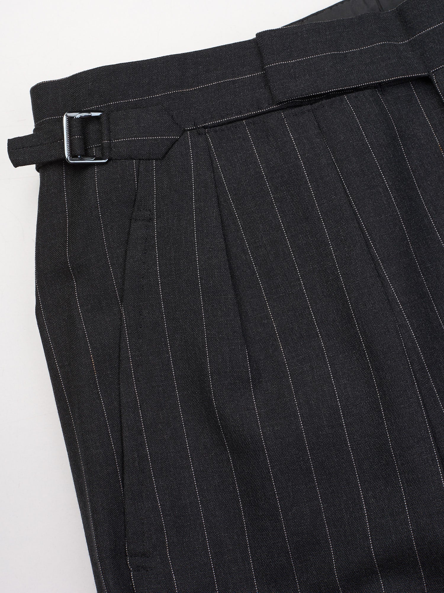 ANDERSON & SHEPPARD Savile Row Gray Pinstripe Bespoke Suit 2 Pairs of Pants
