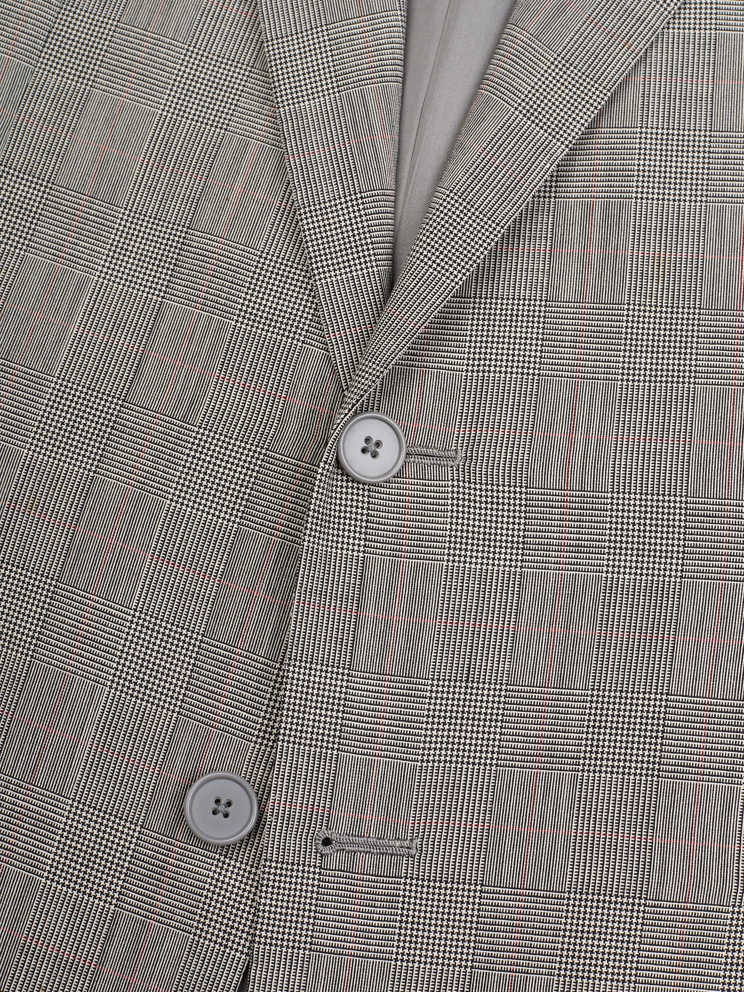 ANDERSON & SHEPPARD Gray Glen Plaid Bespoke Suit 2 Pairs of Pants