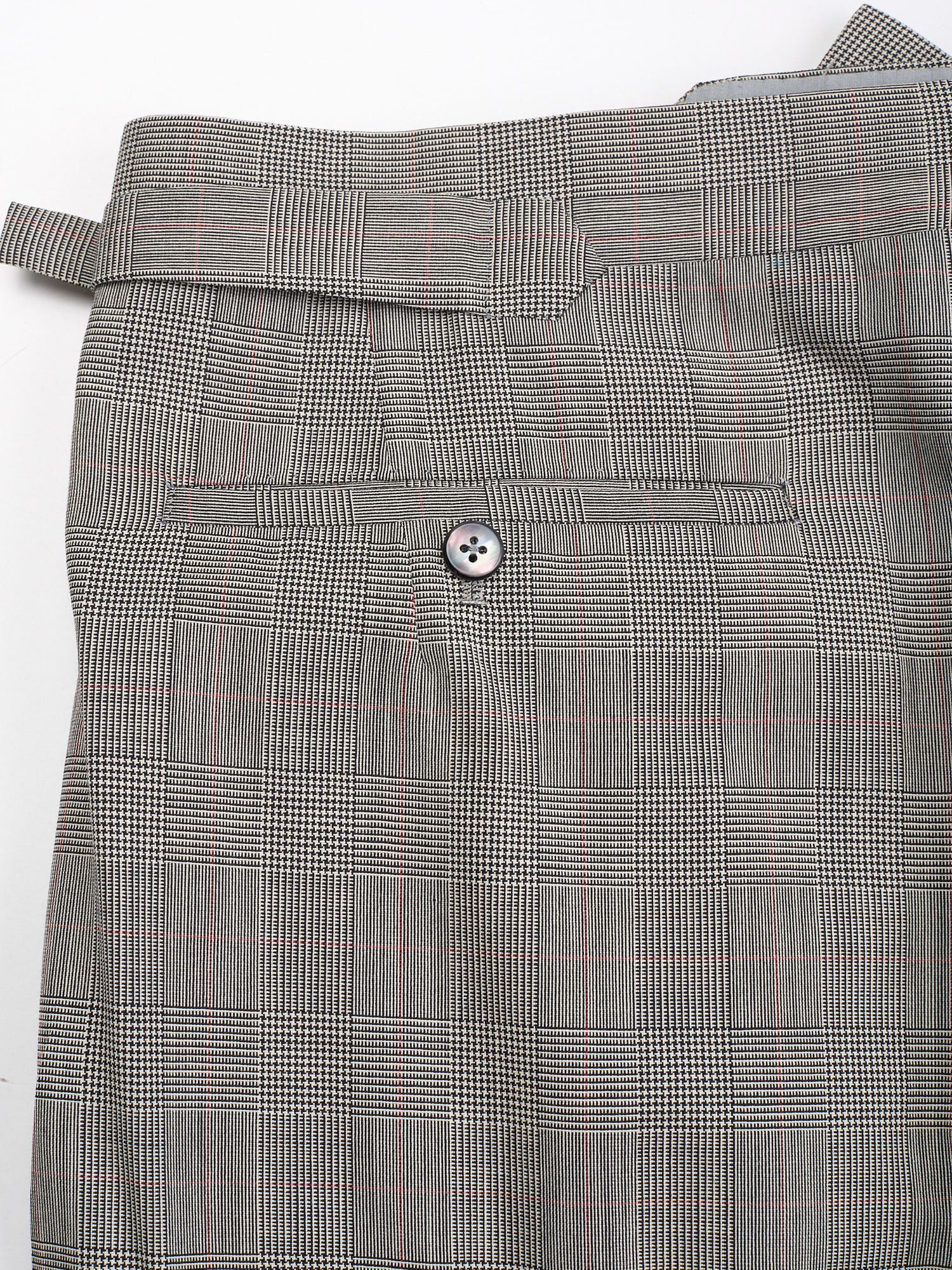 ANDERSON & SHEPPARD Gray Glen Plaid Bespoke Suit 2 Pairs of Pants