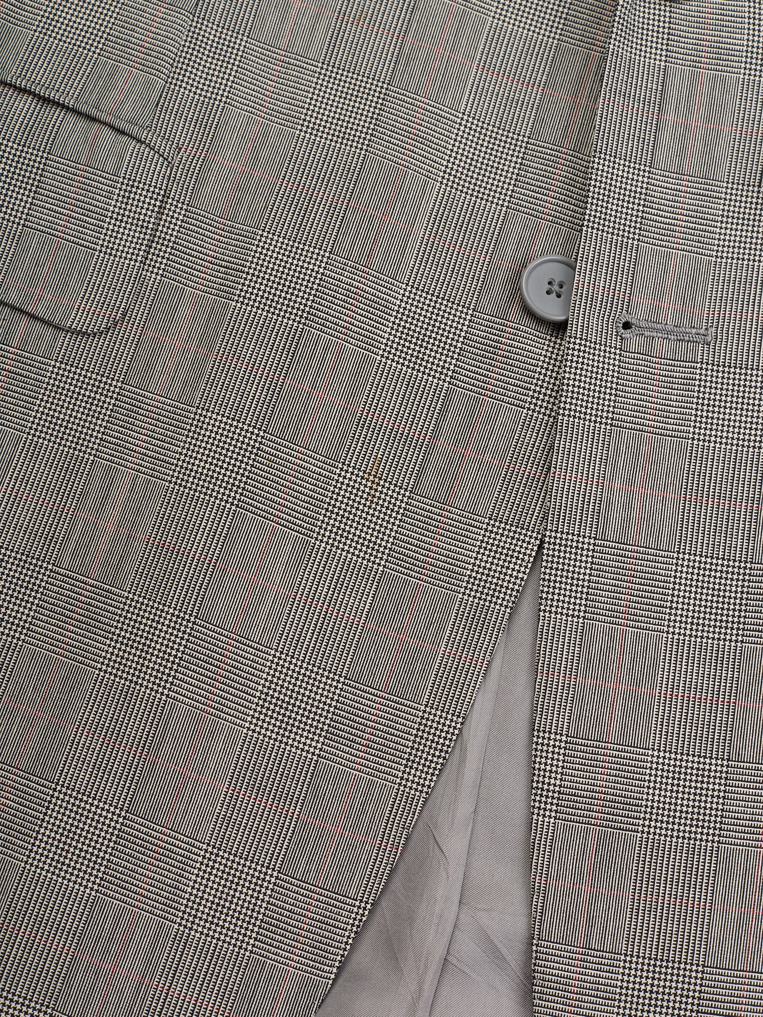 ANDERSON & SHEPPARD Gray Glen Plaid Bespoke Suit 2 Pairs of Pants