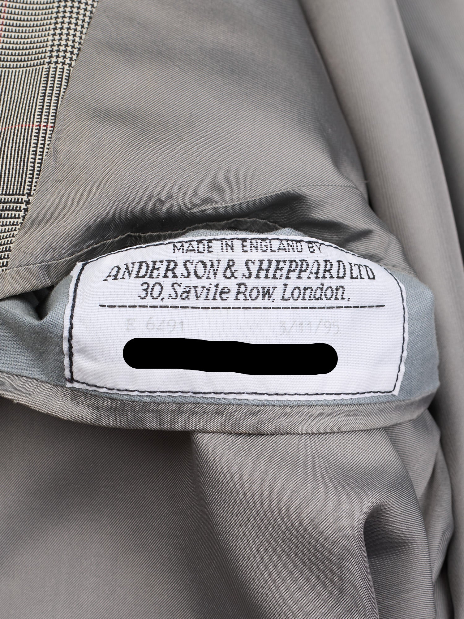 ANDERSON & SHEPPARD Gray Glen Plaid Bespoke Suit 2 Pairs of Pants