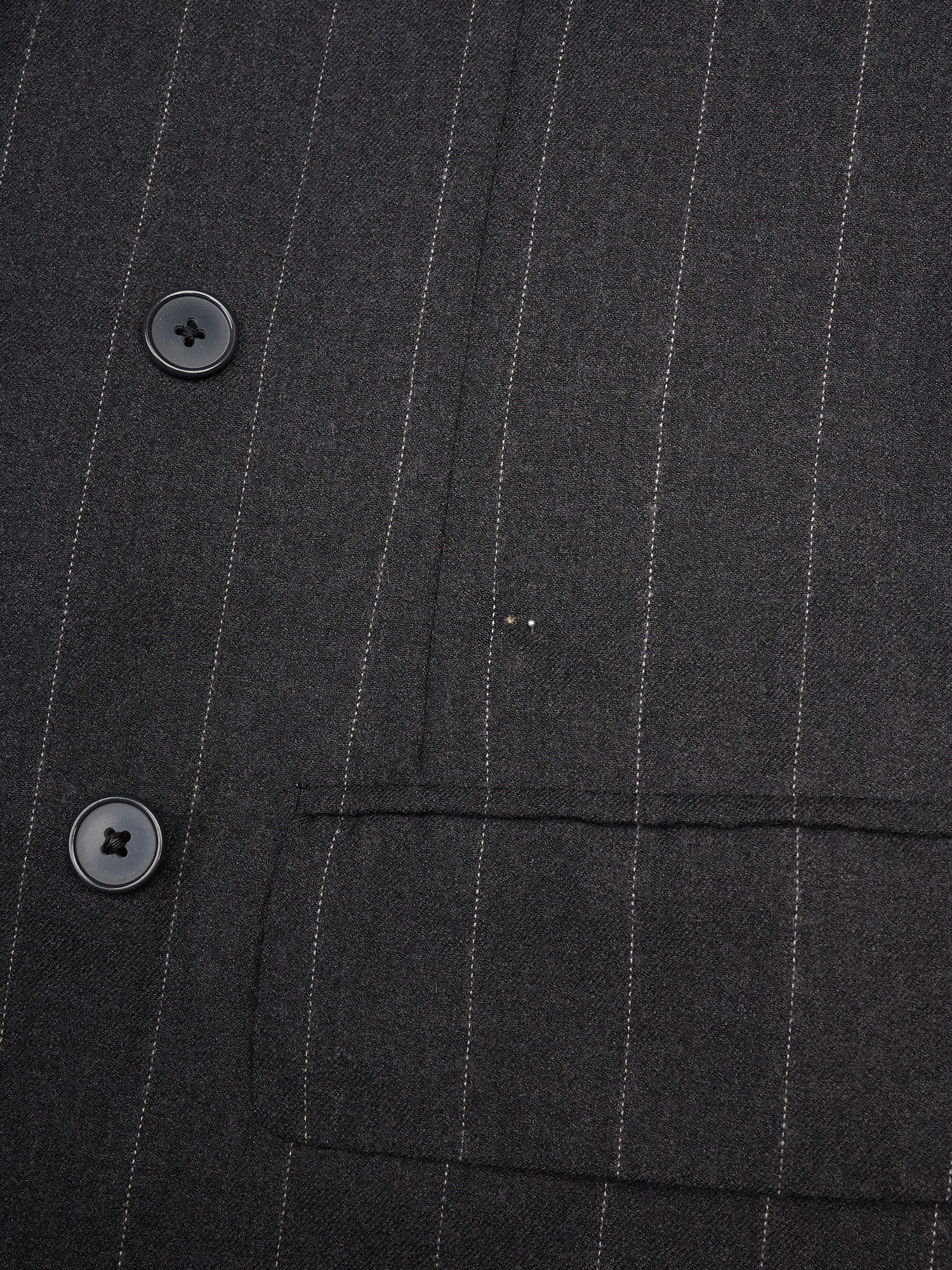 ANDERSON & SHEPPARD Gray Pinstripe Wool DB Bespoke Suit 2 Pairs of Pants